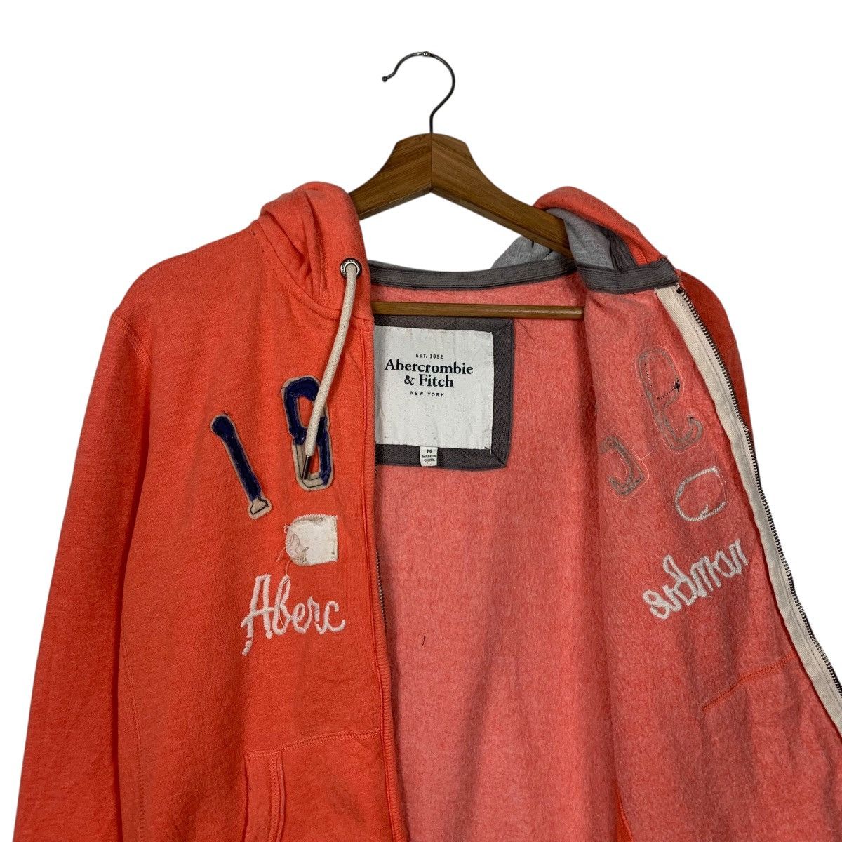 Abercrombie & Fitch ABERCROMBIE Spellout Big Logo Zipper Hoodies #3610-C165 Size US M / EU 48-50 / 2 - 9 Thumbnail