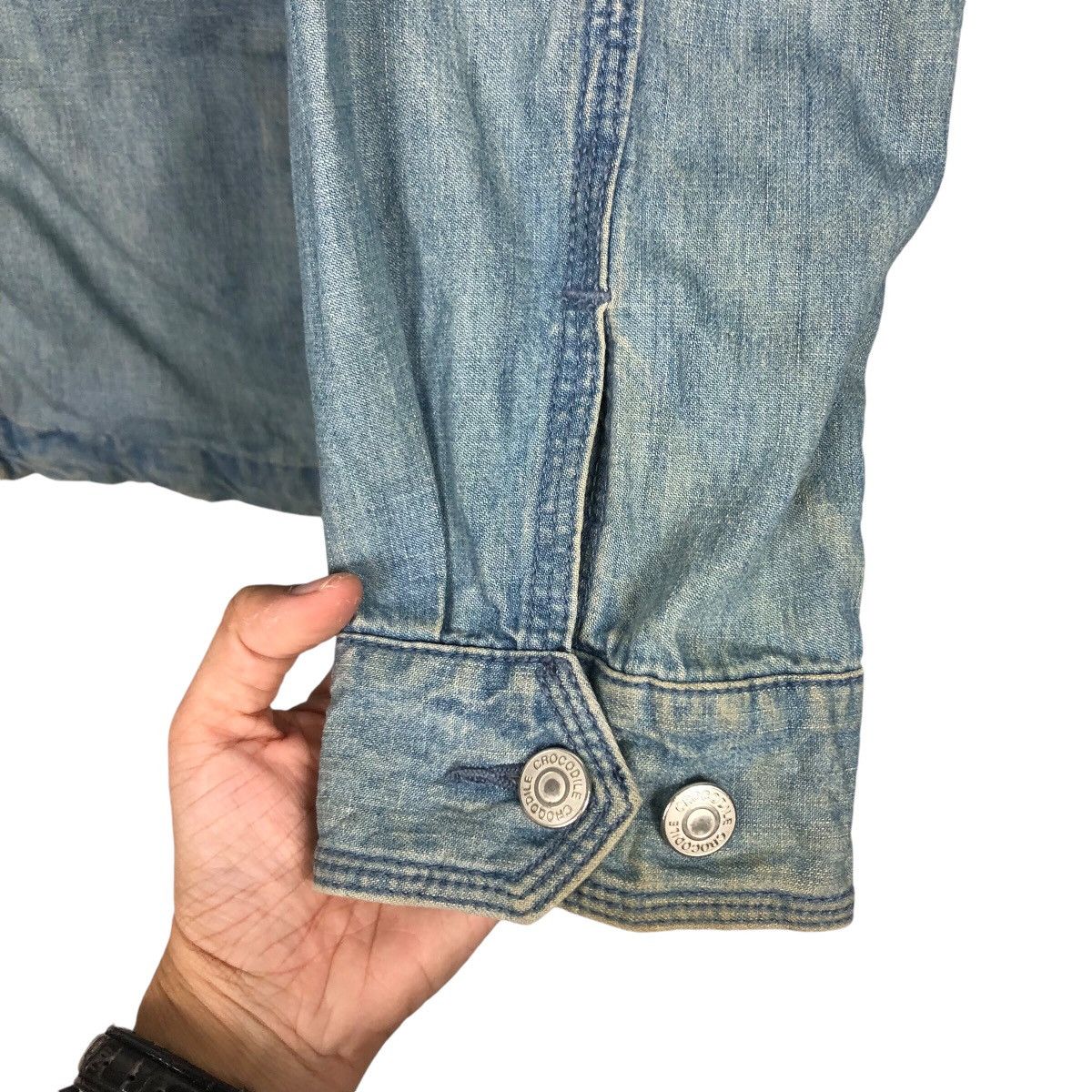 Japanese Brand 📌Vintage Worker Indigo Denim Jacket Crocodile Zipper Size US L / EU 52-54 / 3 - 16 Thumbnail