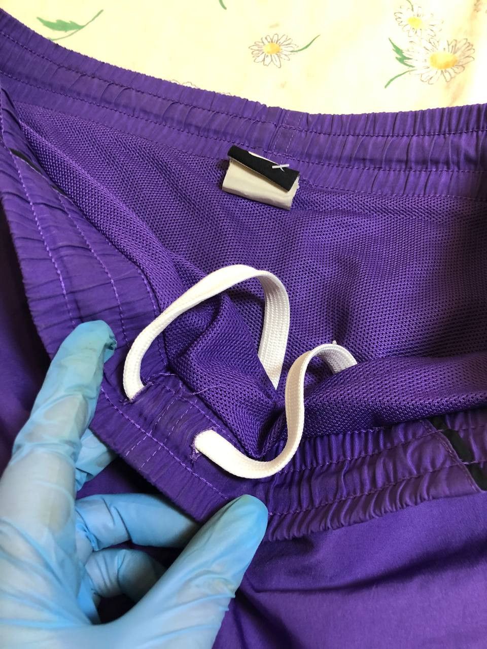 Nike NIKE Vintage 80s 90s Lined Logo Shorts Blue Size US 30 / EU 46 - 11 Thumbnail