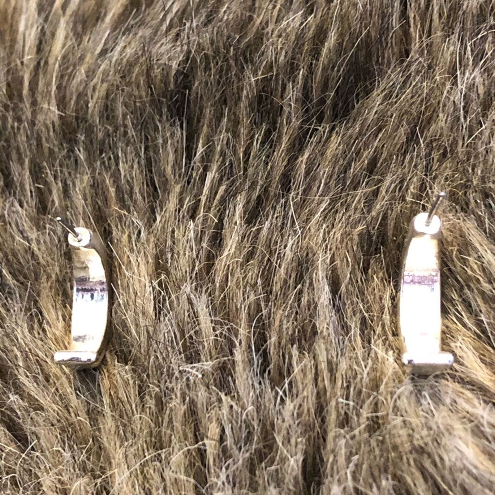 Vintage Vintage silver square stone half hoop earrings Size ONE SIZE - 6 Thumbnail