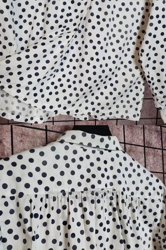 Dior Dior Polka Dot Long Sleeve Blouse for Women . Size S / US 4 / IT 40 - 7 Thumbnail