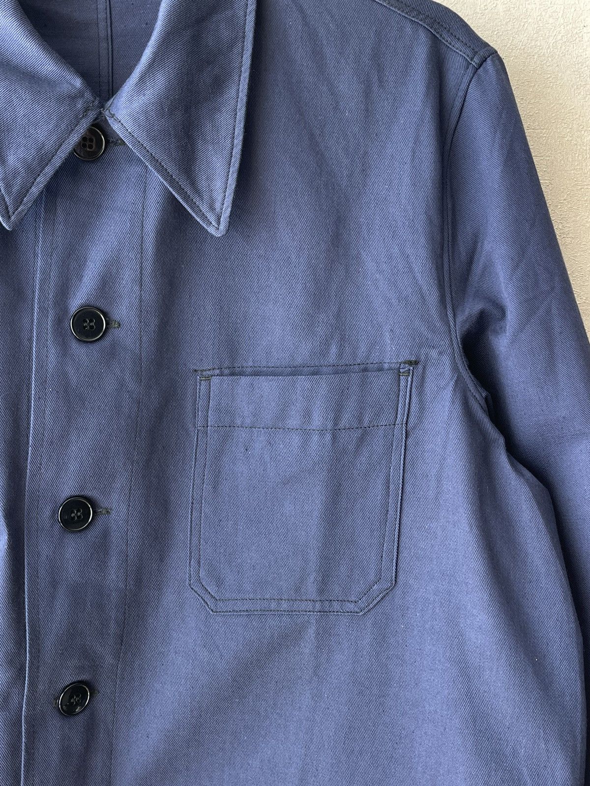 Le Laboureur Vintage 70s French Sanfor Chore Work Jacket Button Up Size US L / EU 52-54 / 3 - 4 Thumbnail