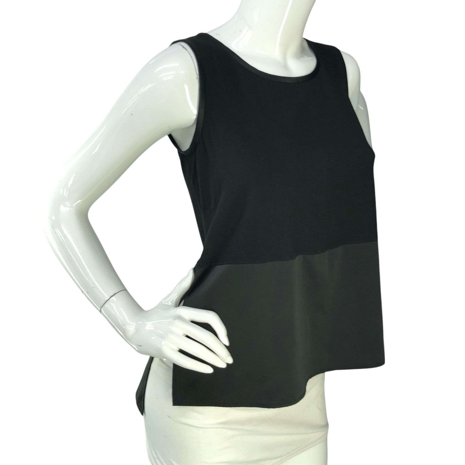 Lafayette 148 Lafayette 148 Sz P US XS Top Mixed Media Tank Satin Stretch Size XS / US 0-2 / IT 36-38 - 10 Thumbnail