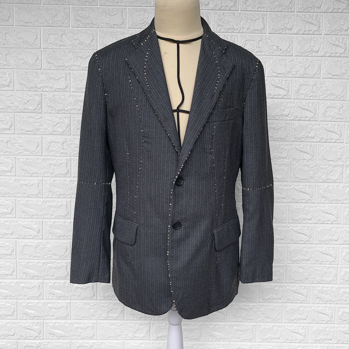 Issey Miyake AW 2005 Issey Miyake Show Hand Stitches Open Thread Blazer Size US M / EU 48-50 / 2 - 4 Thumbnail