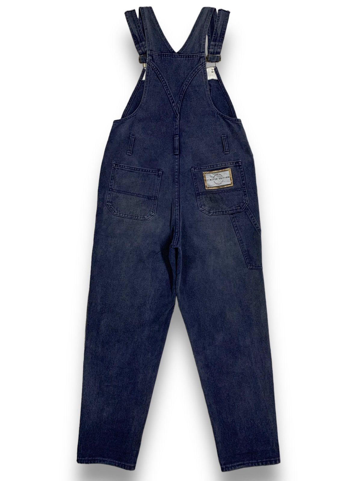 Warehouse Vintage Japanese Brand Limited Edition Faded Denim Overalls Size 31" - 2 Thumbnail