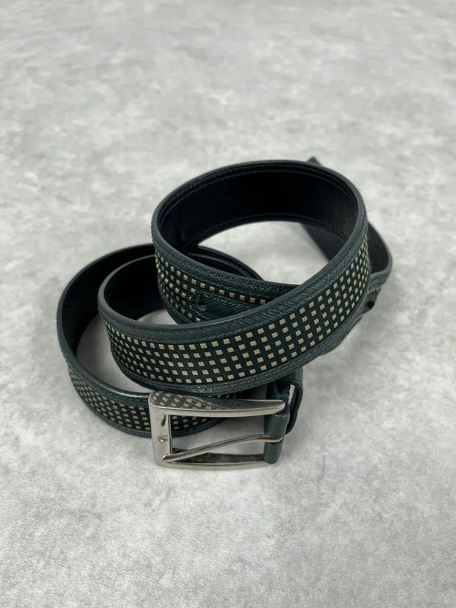 Prada Prada Green Studded Premium Leather Belt Size ONE SIZE - 7 Thumbnail