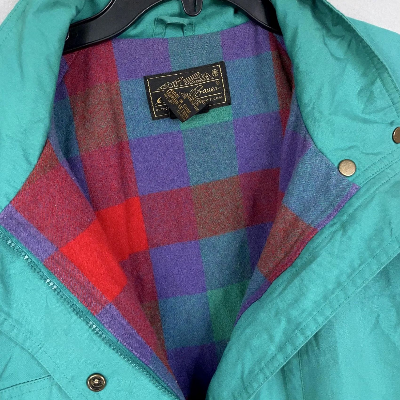Eddie Bauer VINTAGE Eddie Bauer Jacket Womens Large Teal Wool Lined Field Coat Pockets 90s Size L / US 10 / IT 46 - 2 Thumbnail