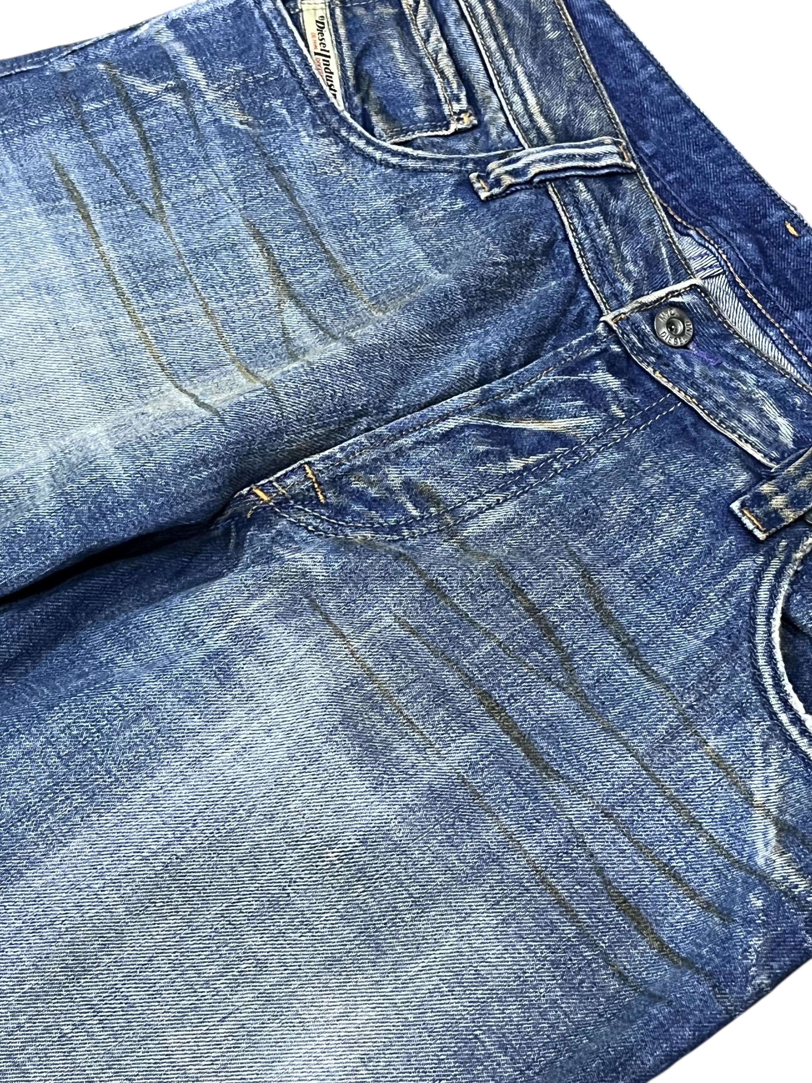 Diesel FYE PUNK🔥DIESEL Distressed Denim Wide Leg Super FLARE Jeans Size US 32 / EU 48 - 8 Thumbnail