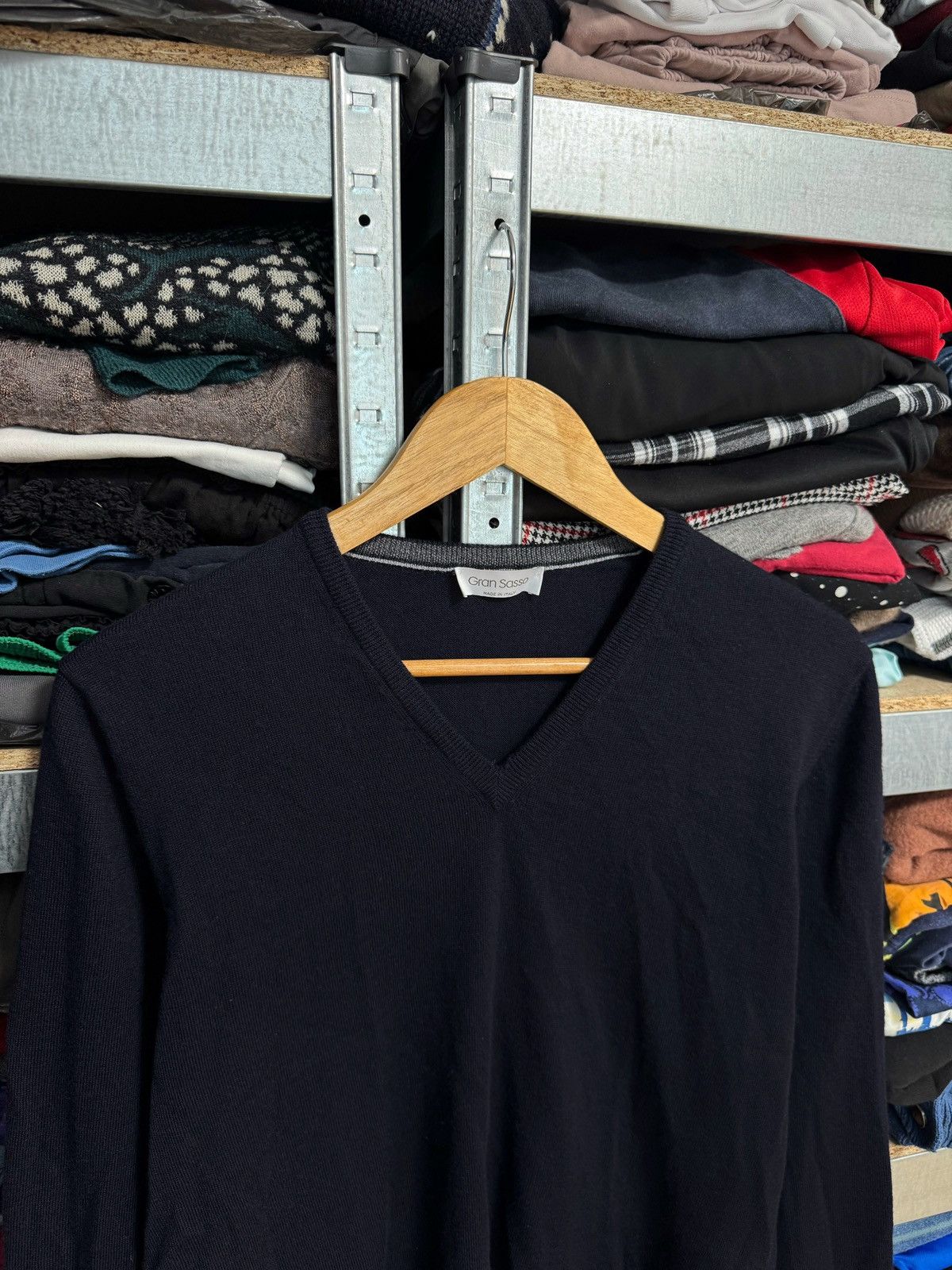 Gran Sasso Mens Gran Sasso Virgin Wool V Neck Sweater Pullover Size 50 Size US M / EU 48-50 / 2 - 2 Thumbnail
