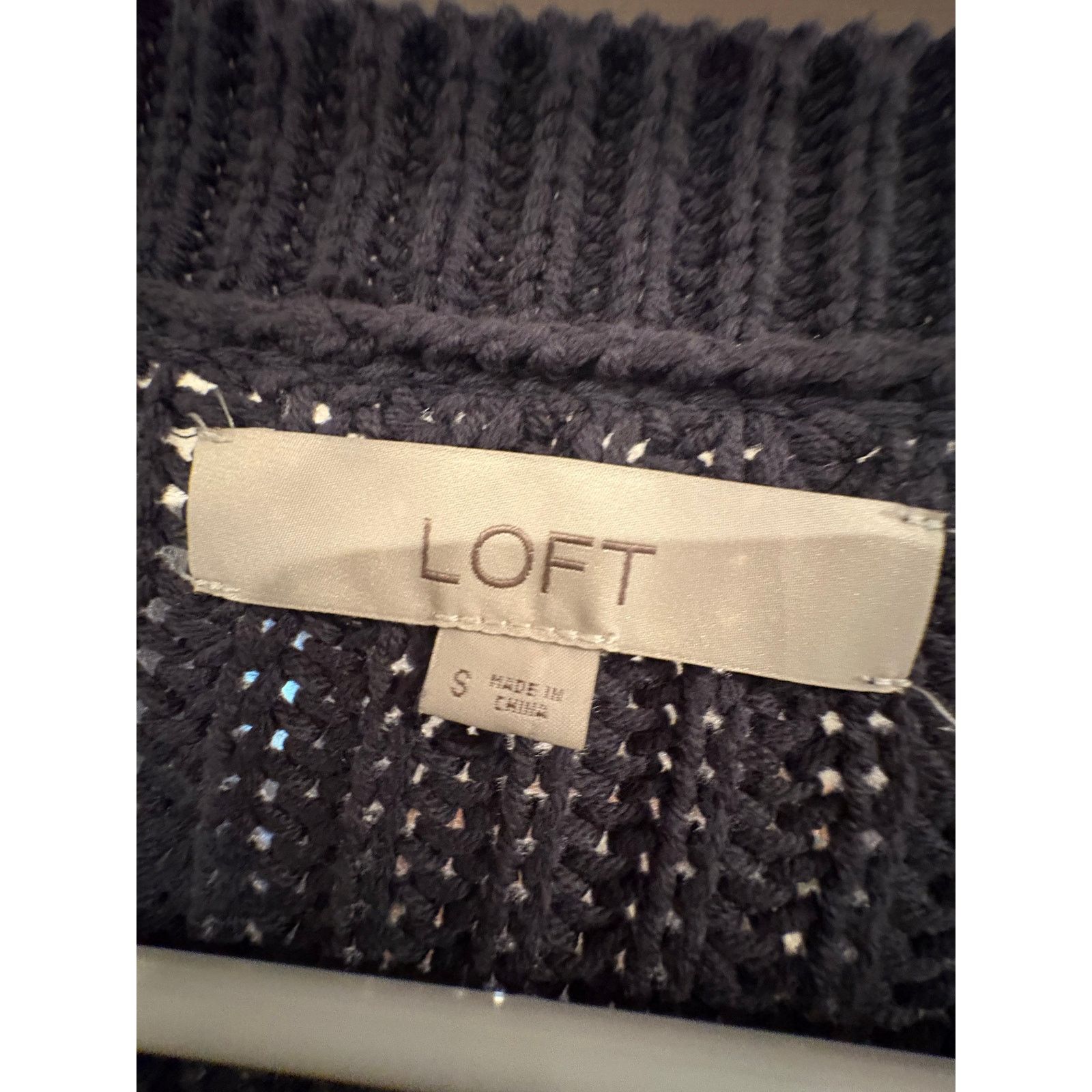 Loft LOFT Women’s Chunky Knit Cardigan Size Small Navy Size S / US 4 / IT 40 - 3 Thumbnail