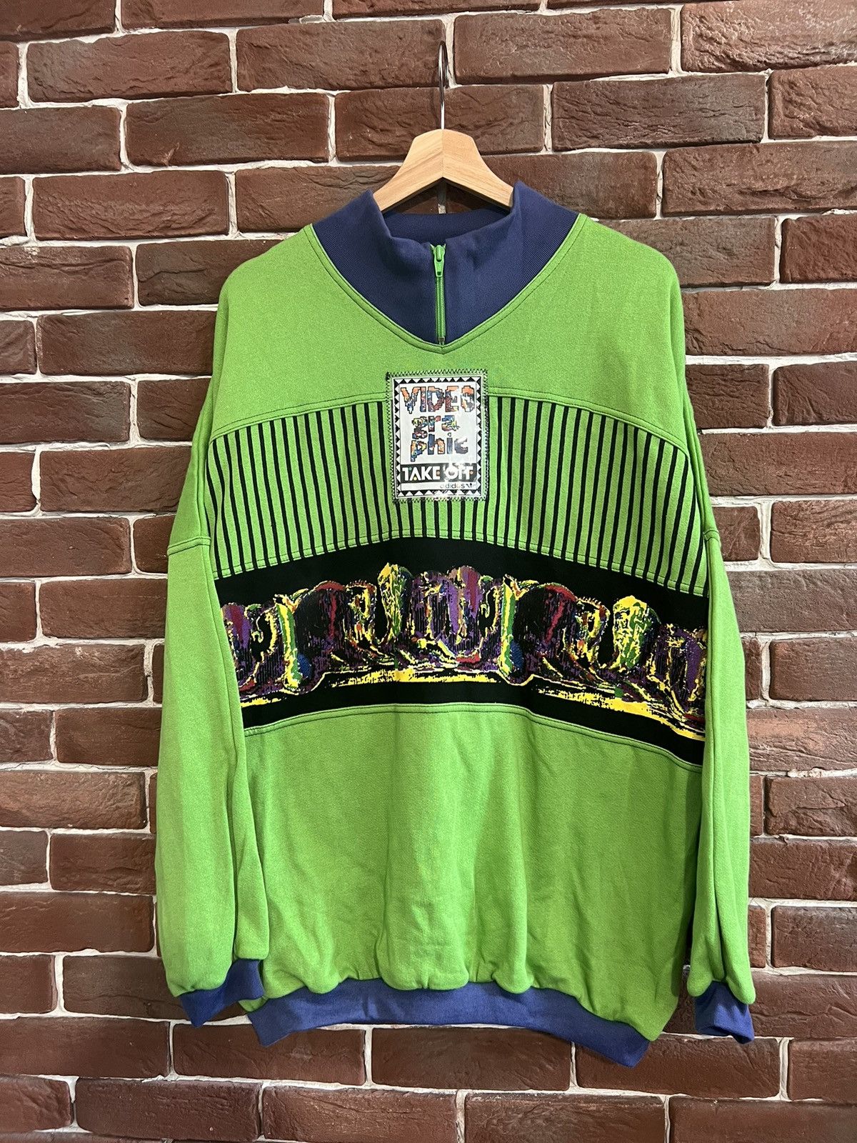 Adidas Vintage 80s Adidas Take Off Video Graphic Sweatshirt Crewnec Size US XL / EU 56 / 4 - 1 Thumbnail