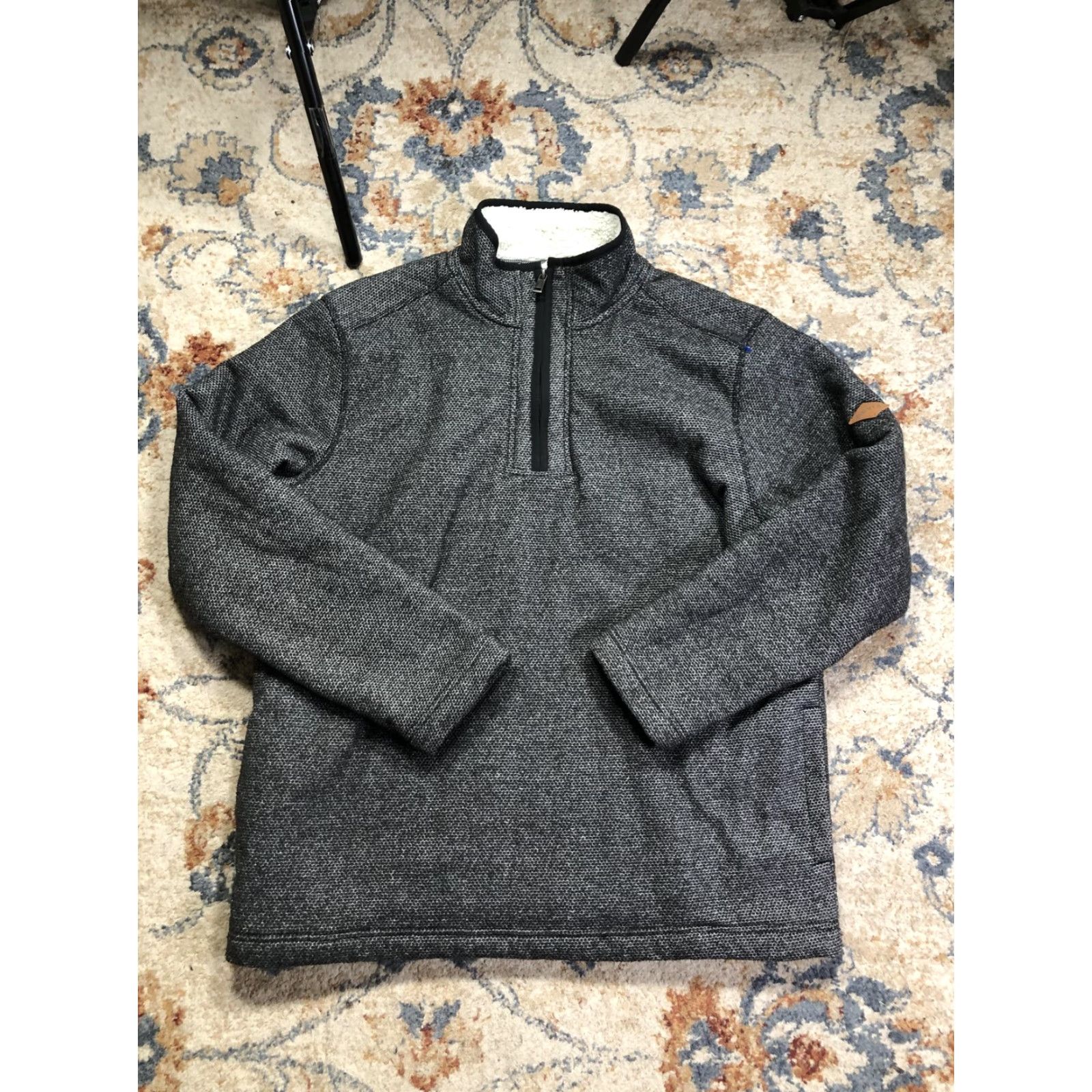 Orvis Orvis Sweater Mens L Gray Quarter Zip Mock Neck Lined Knit Pullover Size US L / EU 52-54 / 3 - 2 Thumbnail