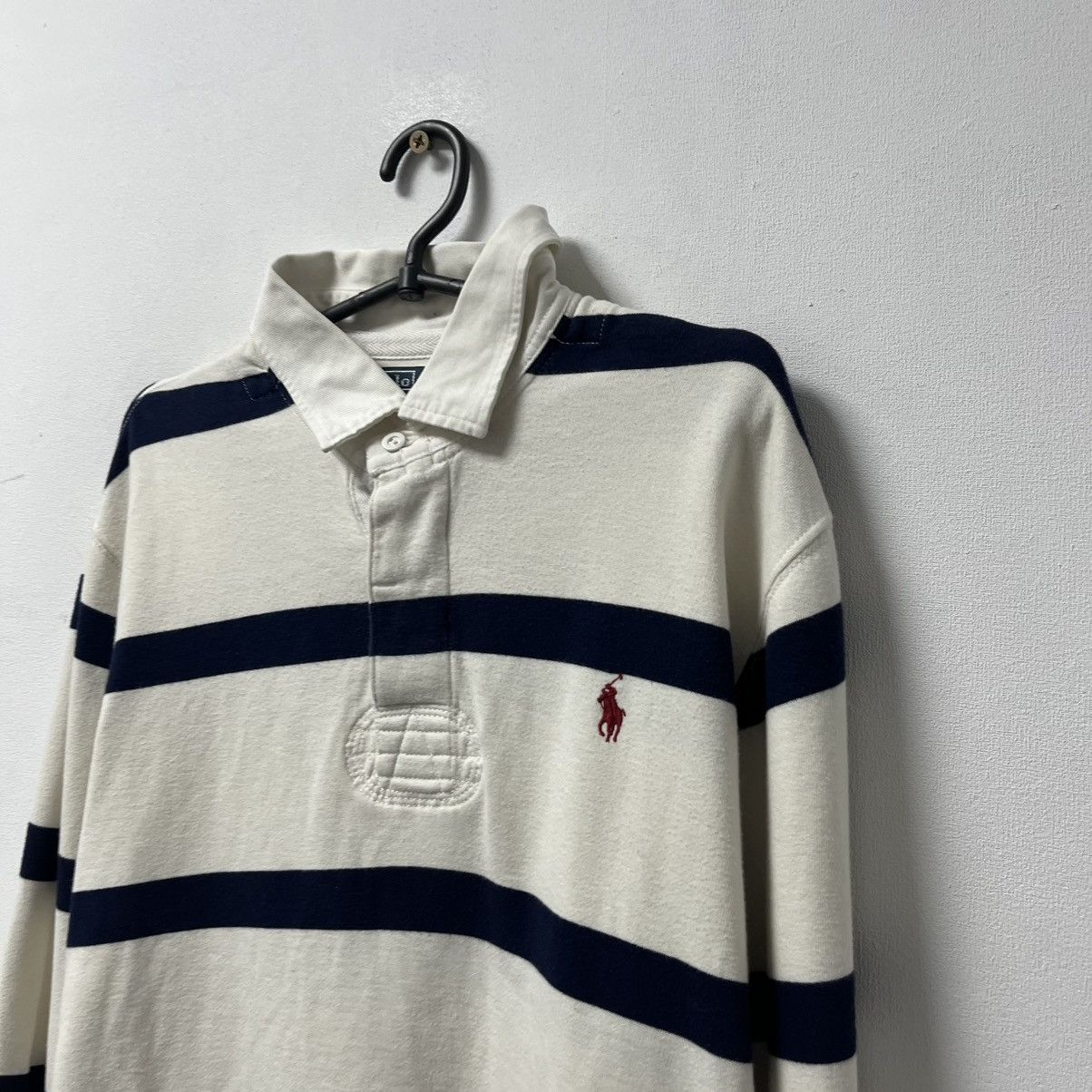 Polo Ralph Lauren Vintage Polo Ralph Lauren Rugby Long Sleeve Striped Shirt Size US XL / EU 56 / 4 - 2 Thumbnail