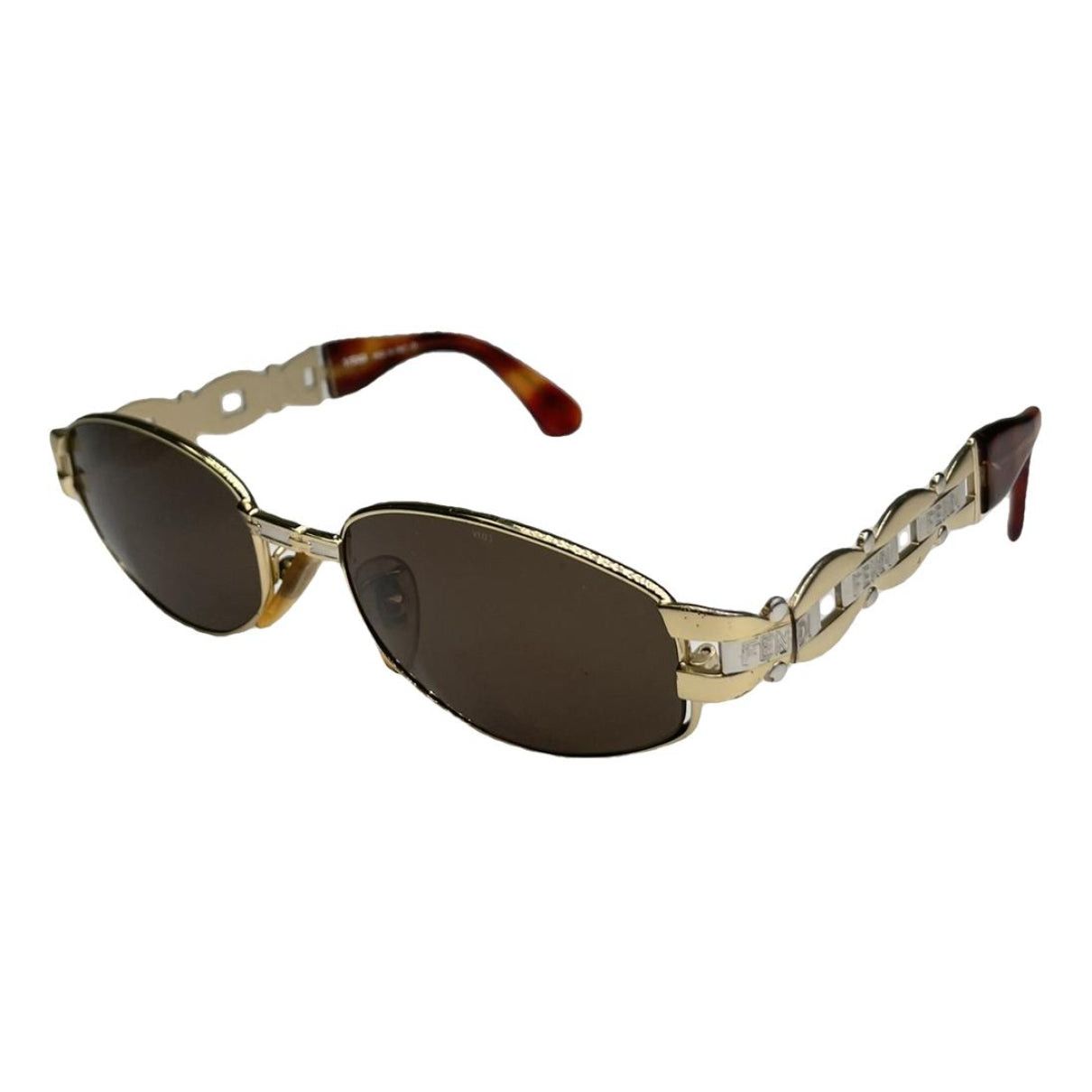 Fendi Gold Metal Sunglasses Size ONE SIZE - 1 Thumbnail