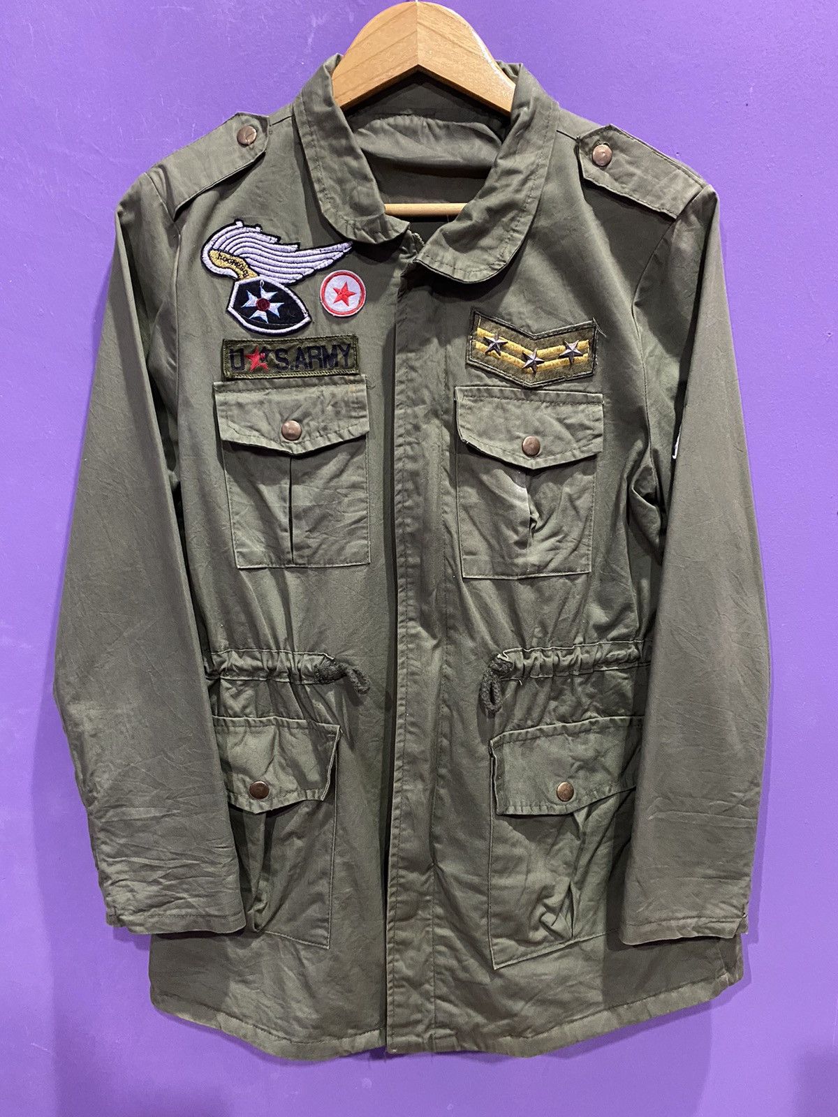 Vintage Vintage Japanese Brand US Army Jacket With Patches Military Size US M / EU 48-50 / 2 - 1 Thumbnail