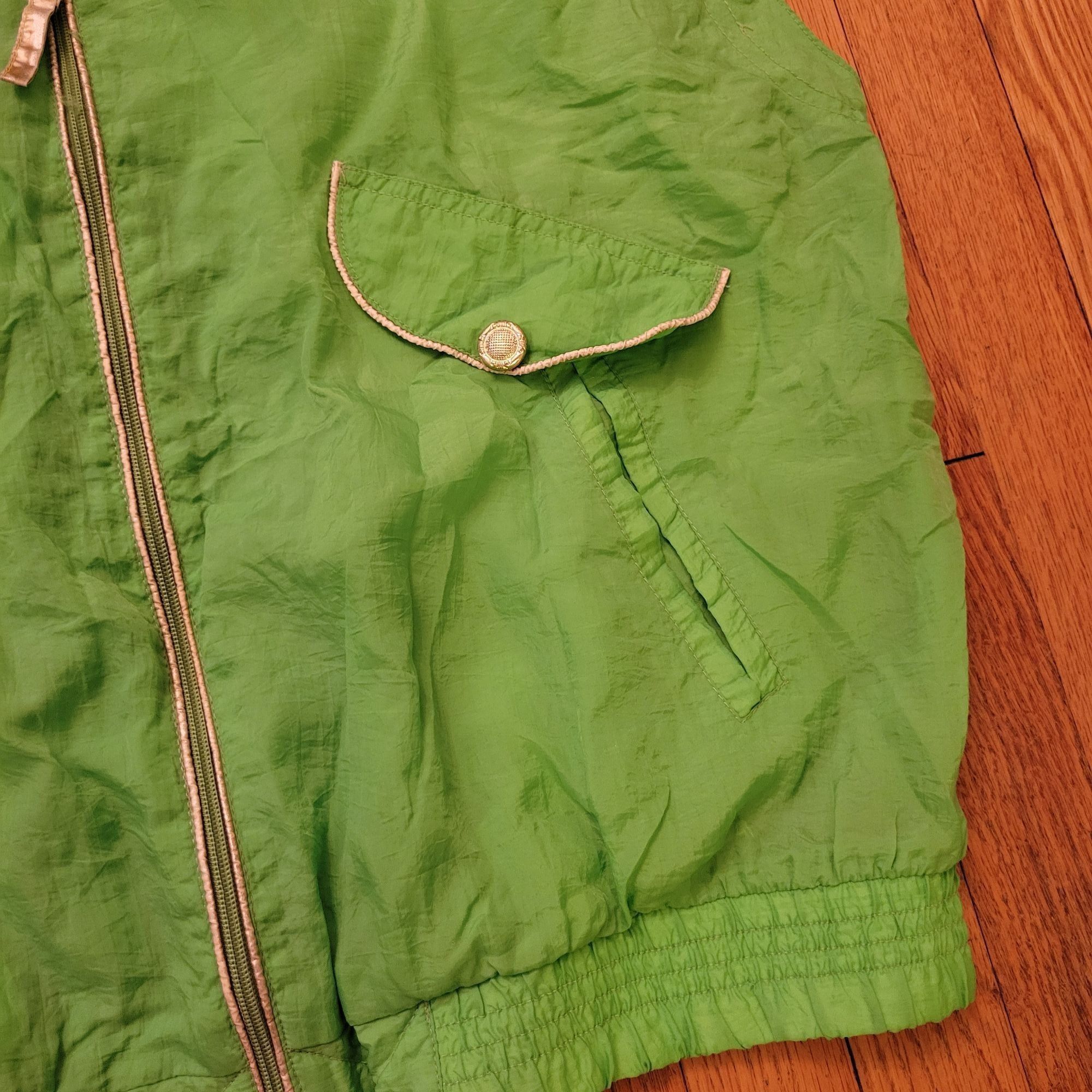 Vintage Vintage Carolina Bay L Green Nylon Sleeveless Zip Up Vest Po Size L / US 10 / IT 46 - 2 Thumbnail