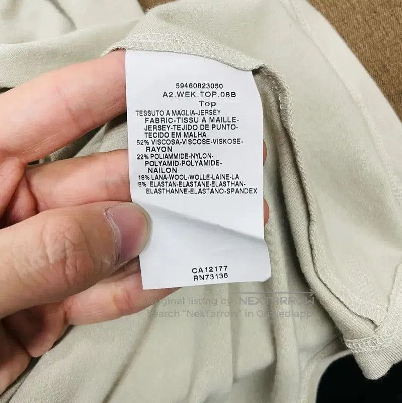 Max Mara MaxMara Gray Wool Long Sleeve Top . Size XS / US 0-2 / IT 36-38 - 5 Thumbnail