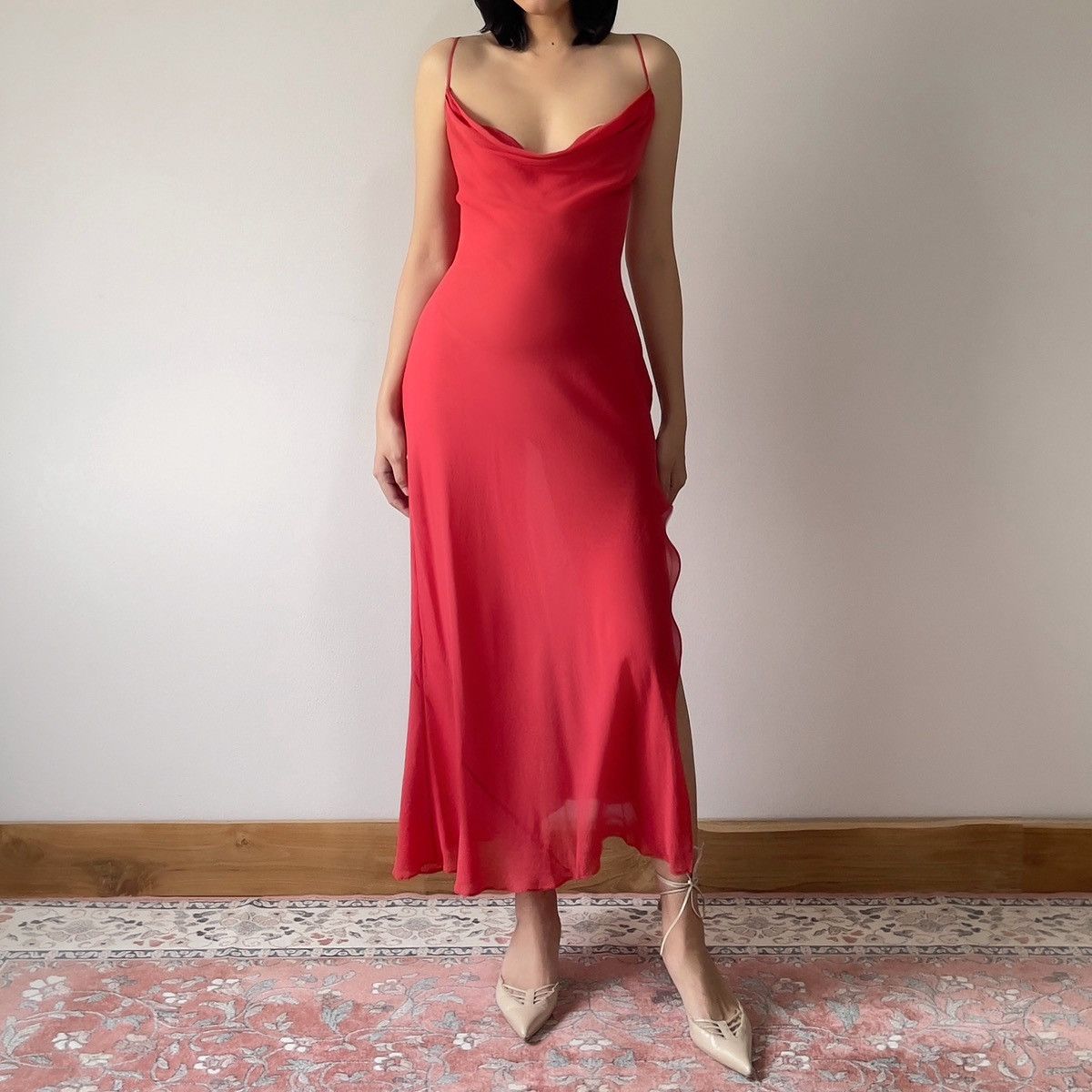 Victoria's Secret Victoria’s Secret Red Silk Chiffon Slip Dress (XS–S) Size S / US 4 / IT 40 - 8 Thumbnail