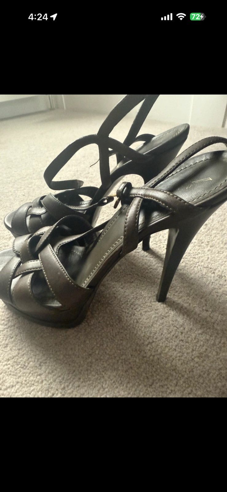 Yves Saint Laurent Khaki tribute YSL heels Size US 8 / IT 38 - 2 Thumbnail