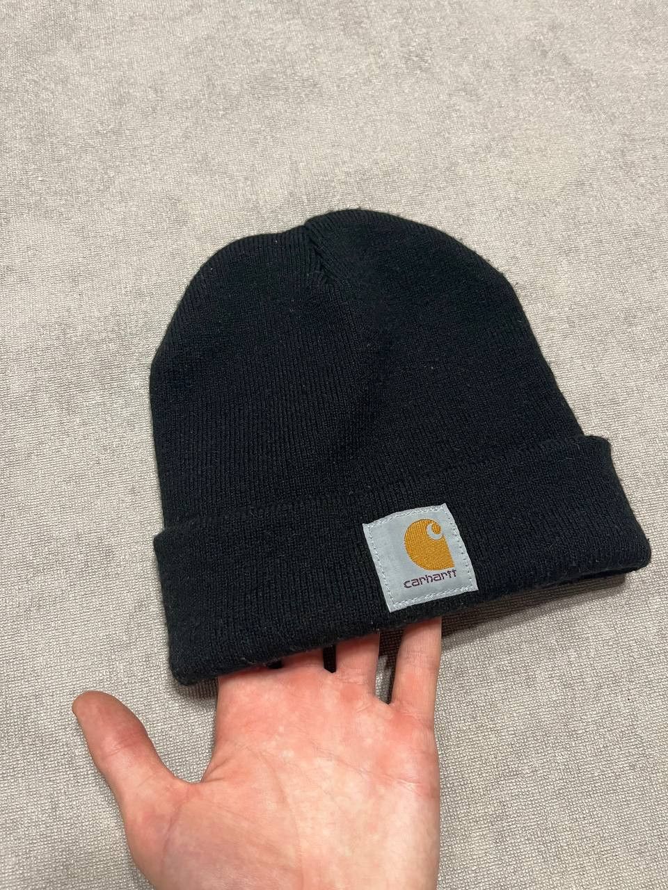 Carhartt Carhartt Vintage Men`s Black Hat Beanie Made In Usa Logo Size ONE SIZE - 2 Thumbnail