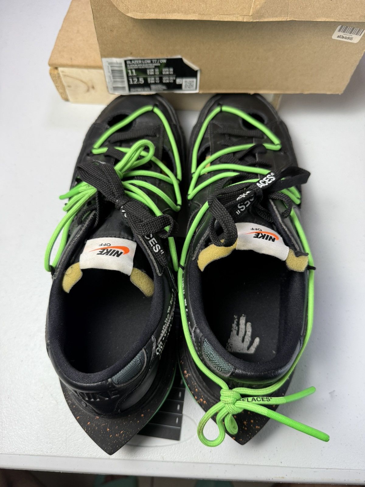 Nike × Off-White Used 2022 Nike Off-White x Blazer Low 'Black' Sz 11 Size US 11 / EU 44 - 8 Thumbnail