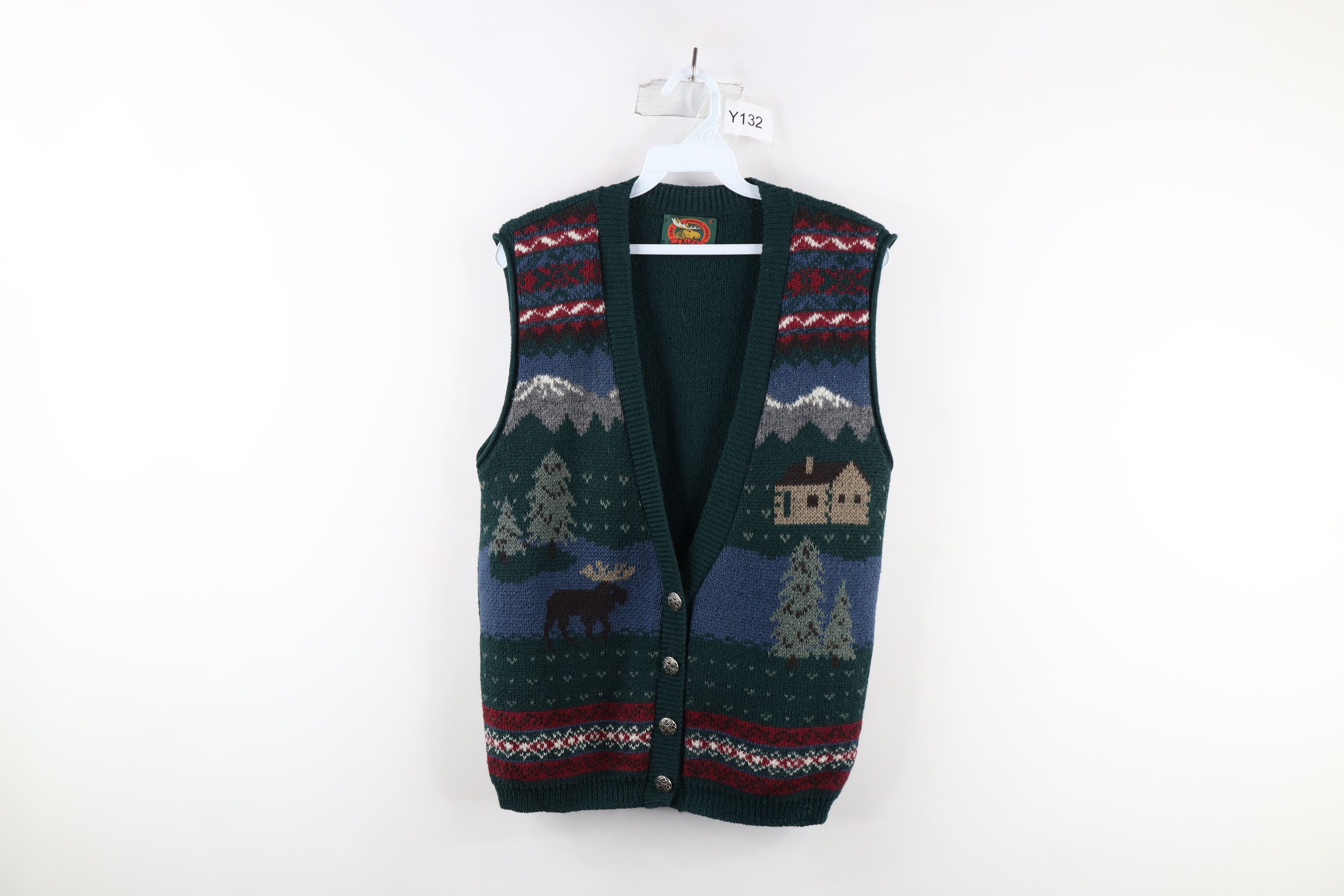 image of Vintage 90's Country Primitive Wool Knit Sweater Vest Usa, Women's (Size Small)