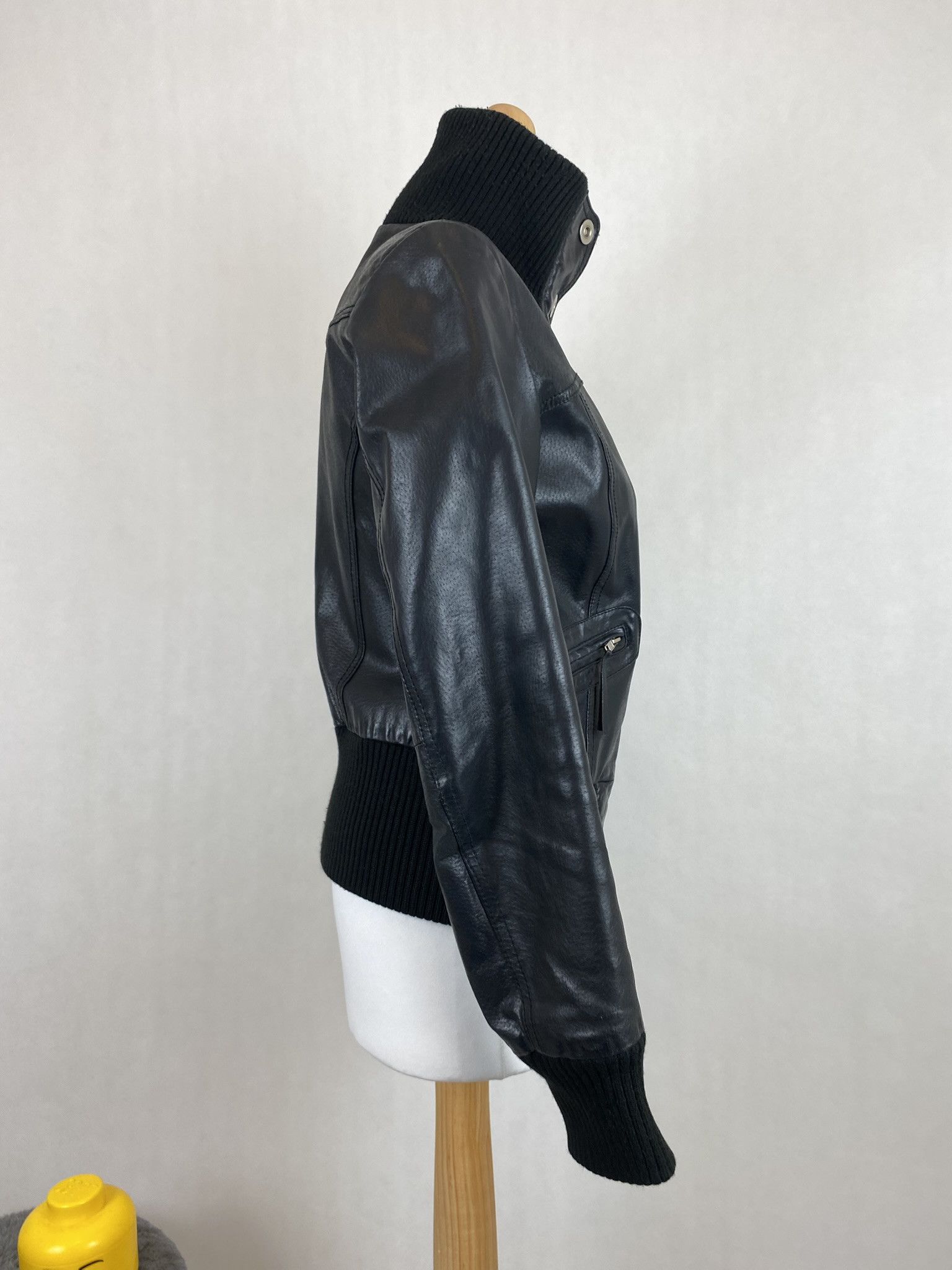 Genuine Leather × Vintage real leather womens jacket big collar tailored Size M / US 6-8 / IT 42-44 - 10 Thumbnail