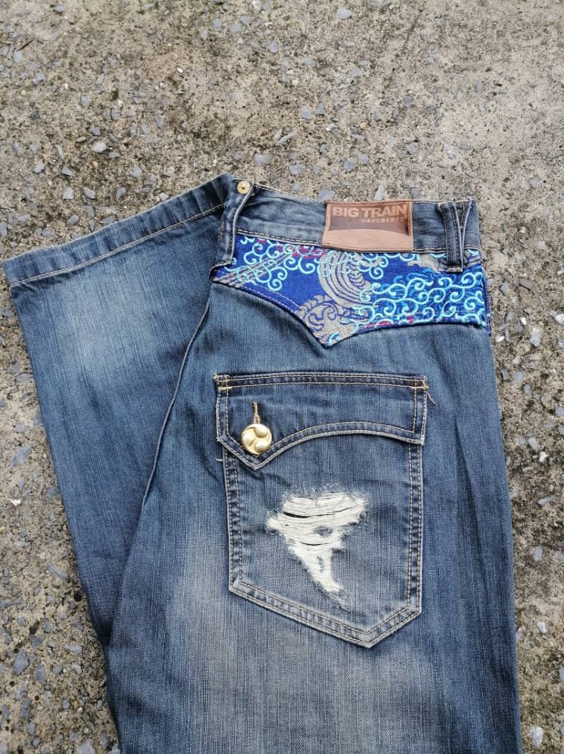 Japanese Brand Osaka Big Train Japan Embroidered Denim Jeans Size US 34 / EU 50 - 8 Thumbnail