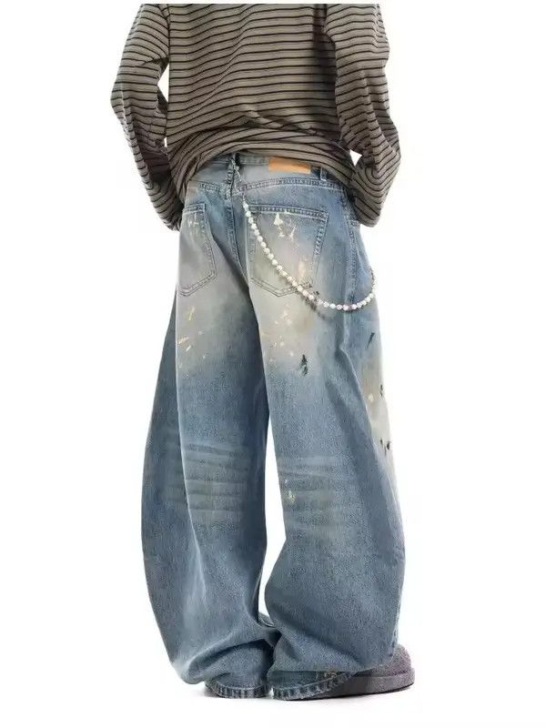 Japanese Brand Kurumi x Maria Washed baggy ripped jeans Size US 34 / EU 50 - 6 Thumbnail