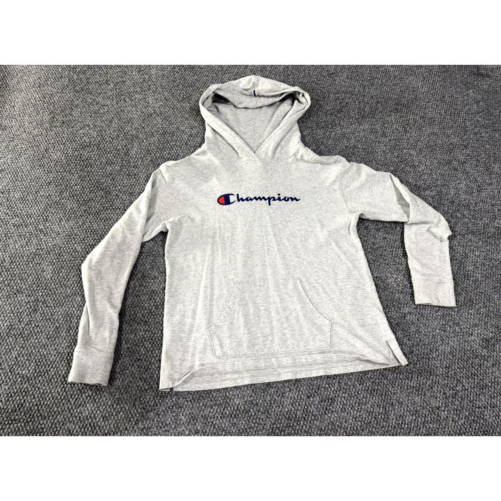 Champion Champion Hoodie Mens S Gray Lightweight Pullover Kangaroo Pocket Logo Size US S / EU 44-46 / 1 - 2 Thumbnail