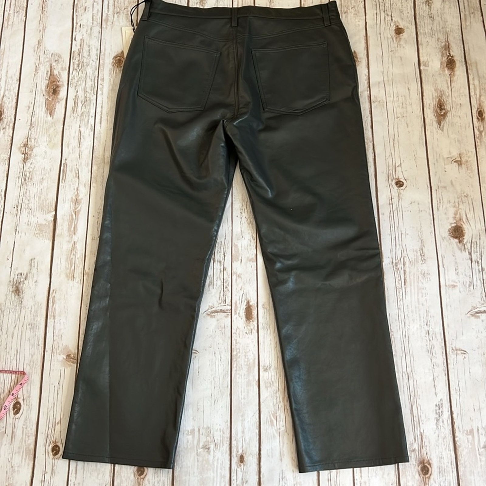 Agolde Agolde Recycled Leather 90's Pinch Waist Pants in Marker Size 34" / US 12 / IT 48 - 9 Thumbnail