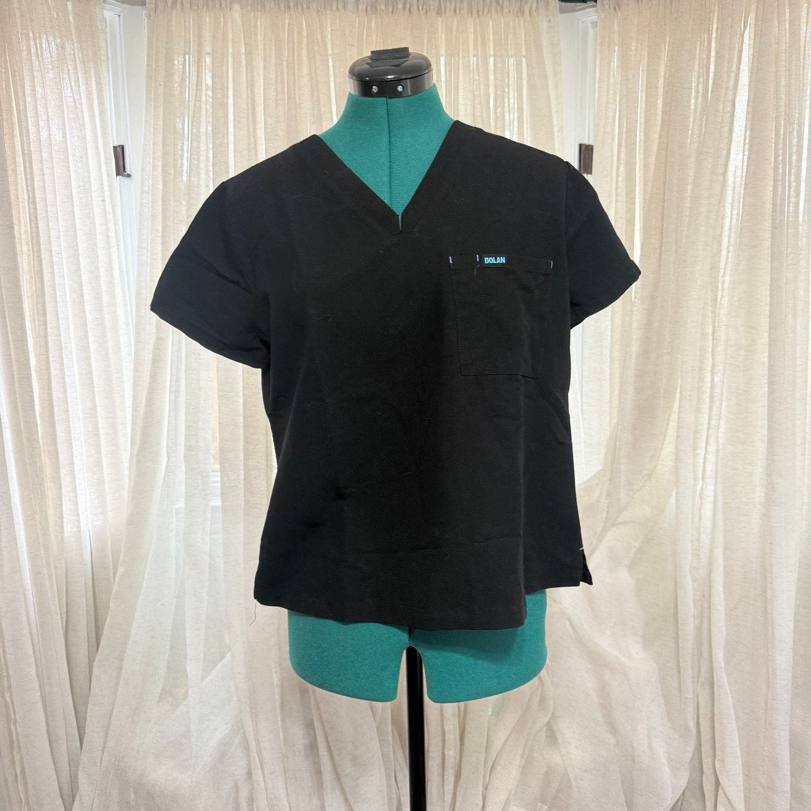 Other Dolan Black V-Neck Scrub Top | Sz SP Size S / US 4 / IT 40 - 2 Thumbnail