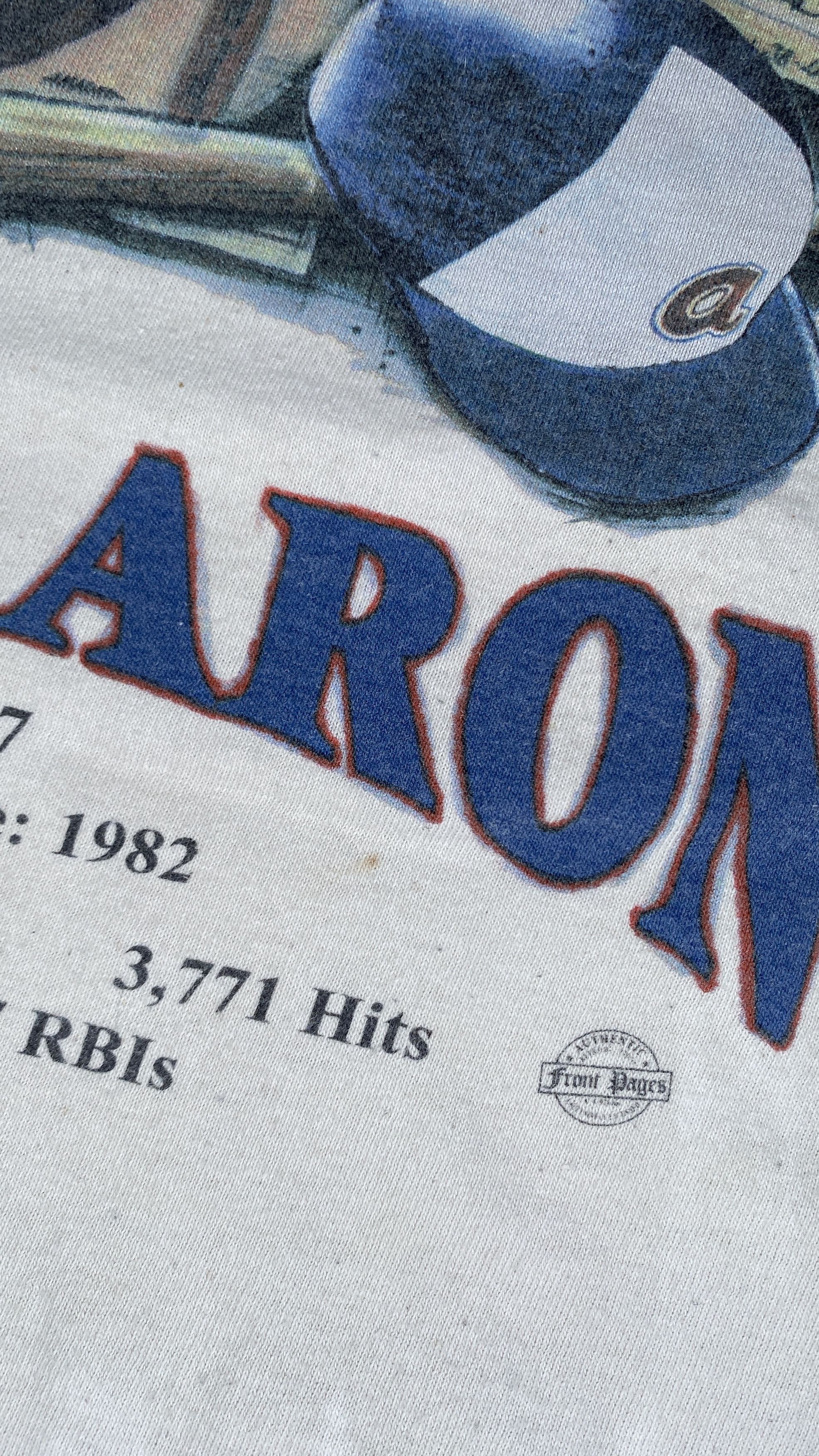 MLB Vintage 1999 Hank Aaron 715 HR 25th Anniversary Tee Size US L / EU 52-54 / 3 - 5 Thumbnail