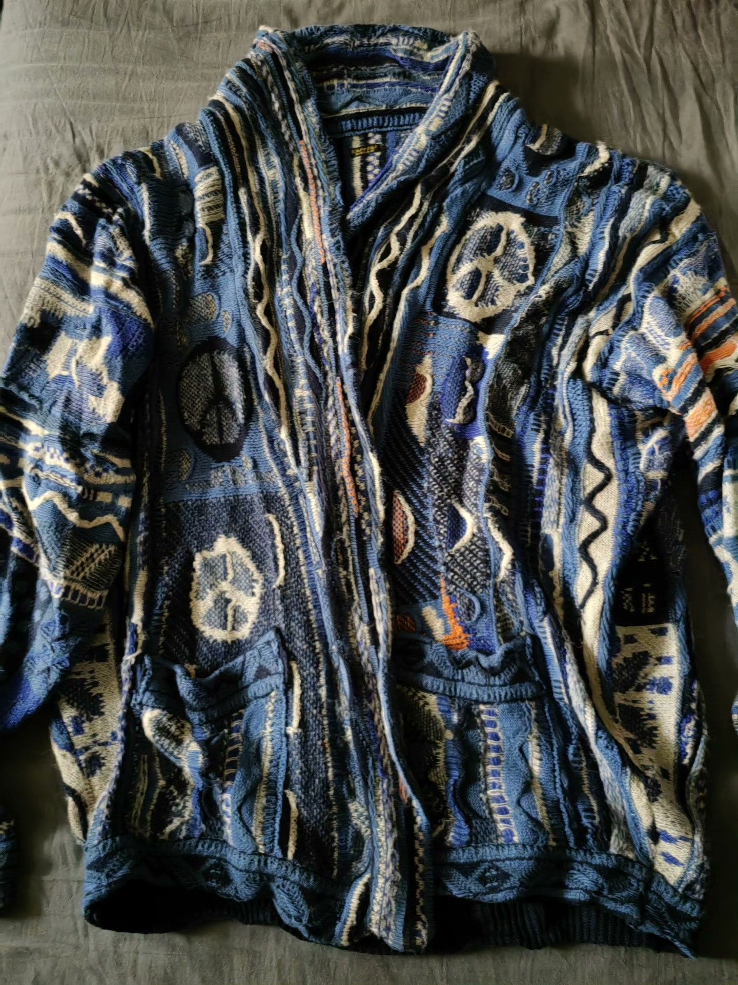 Kapital Kapital Anti-War Ethnic Knit Kimono Coat Size US L / EU 52-54 / 3 - 1 Thumbnail