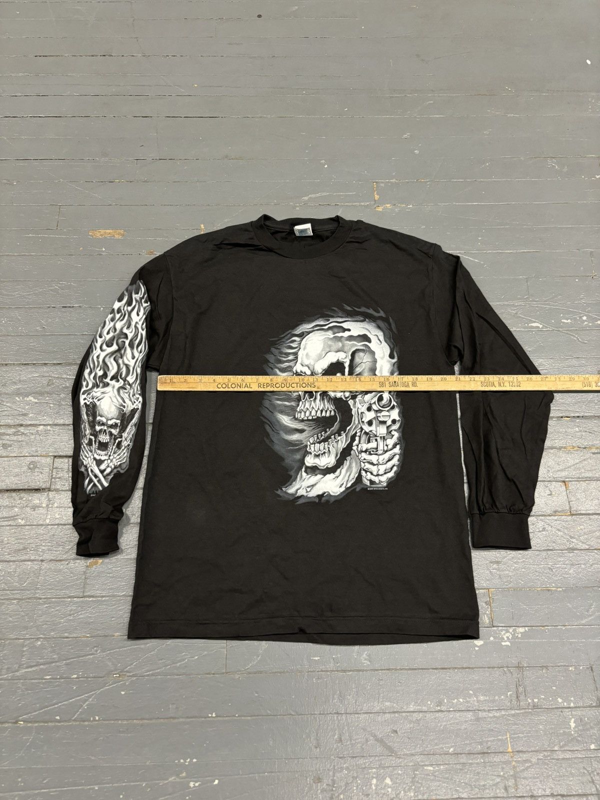 Vintage Vintage GSI biker flame skull tee Y2K Size US L / EU 52-54 / 3 - 5 Thumbnail