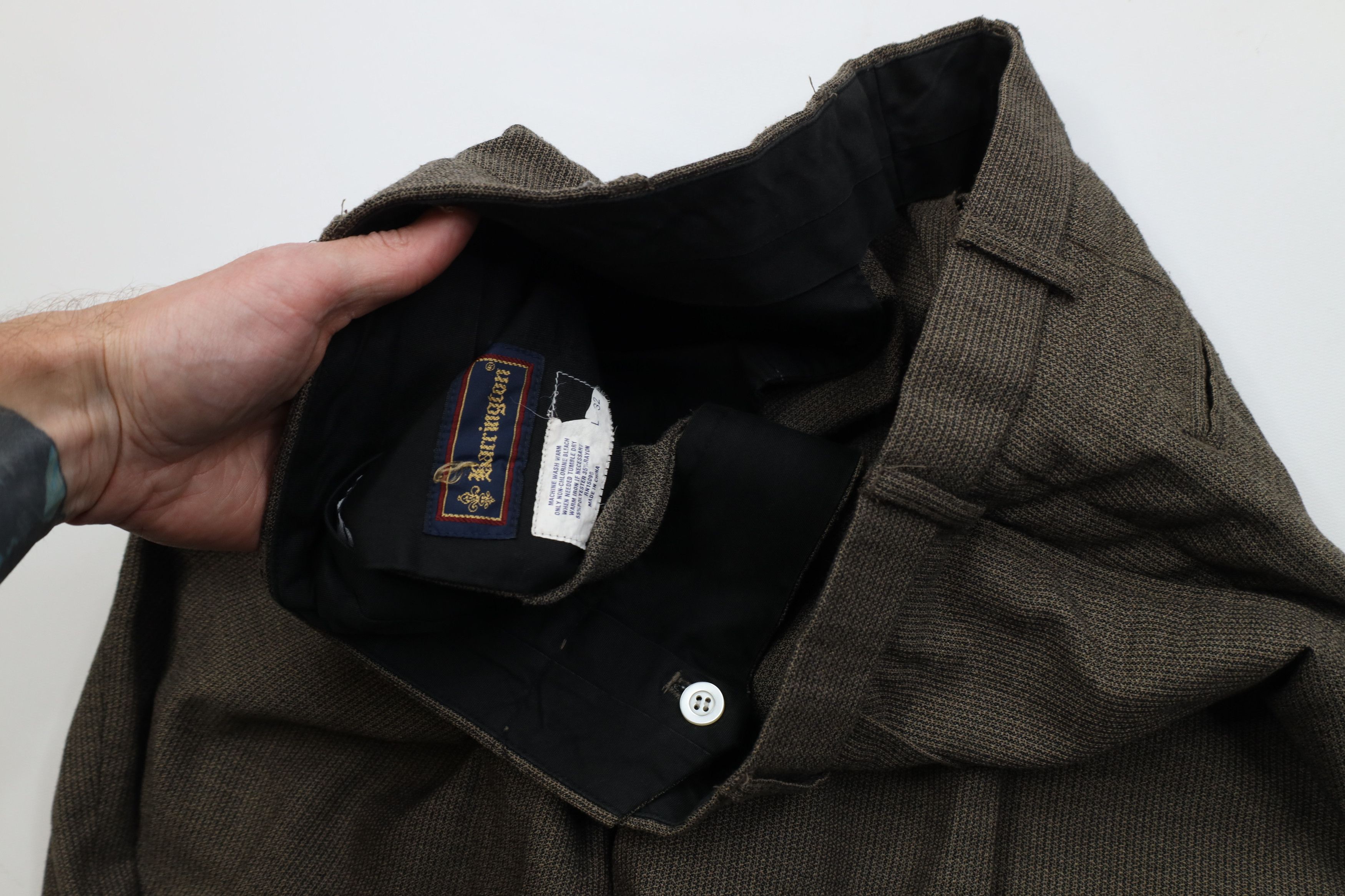 Vintage Vintage 90s Streetwear Ribbed Knit Wide Leg Chino Pants Size US 34 / EU 50 - 8 Thumbnail