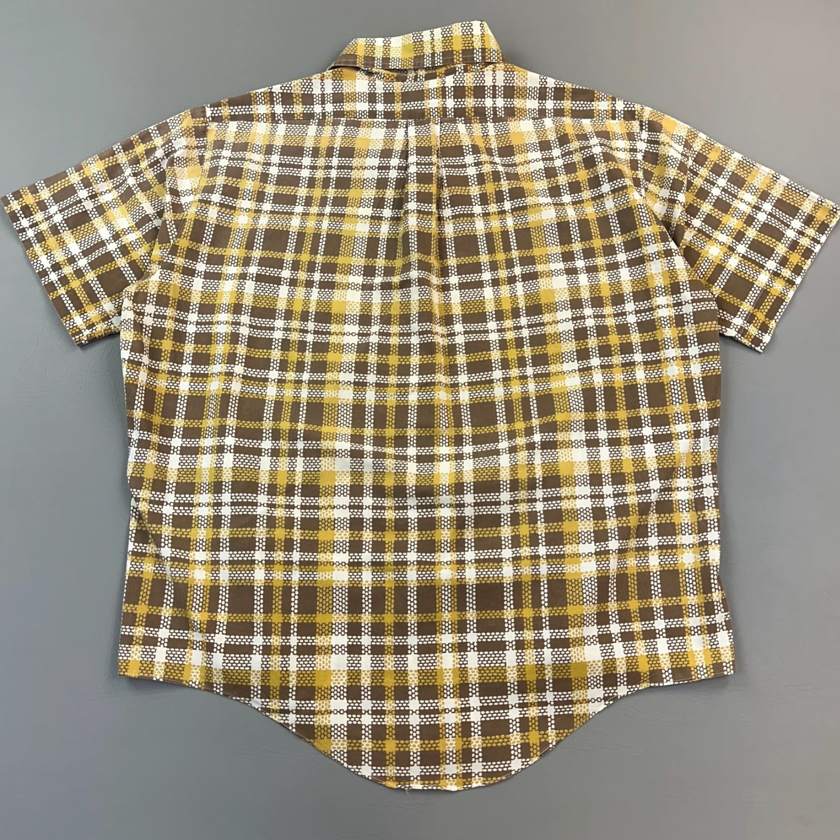 Marlboro VINTAGE Marlboro Shirt Mens XL Yellow Brown Plaid Permanent Press Button Up Size US XL / EU 56 / 4 - 4 Thumbnail