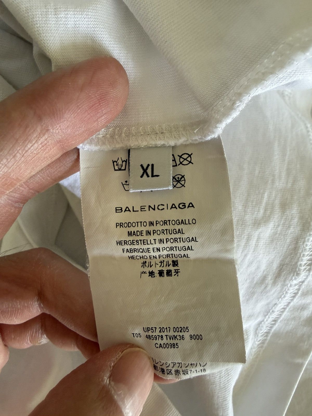 Balenciaga Balenciaga slim fit white t-shirt size XL Size US XL / EU 56 / 4 - 4 Thumbnail