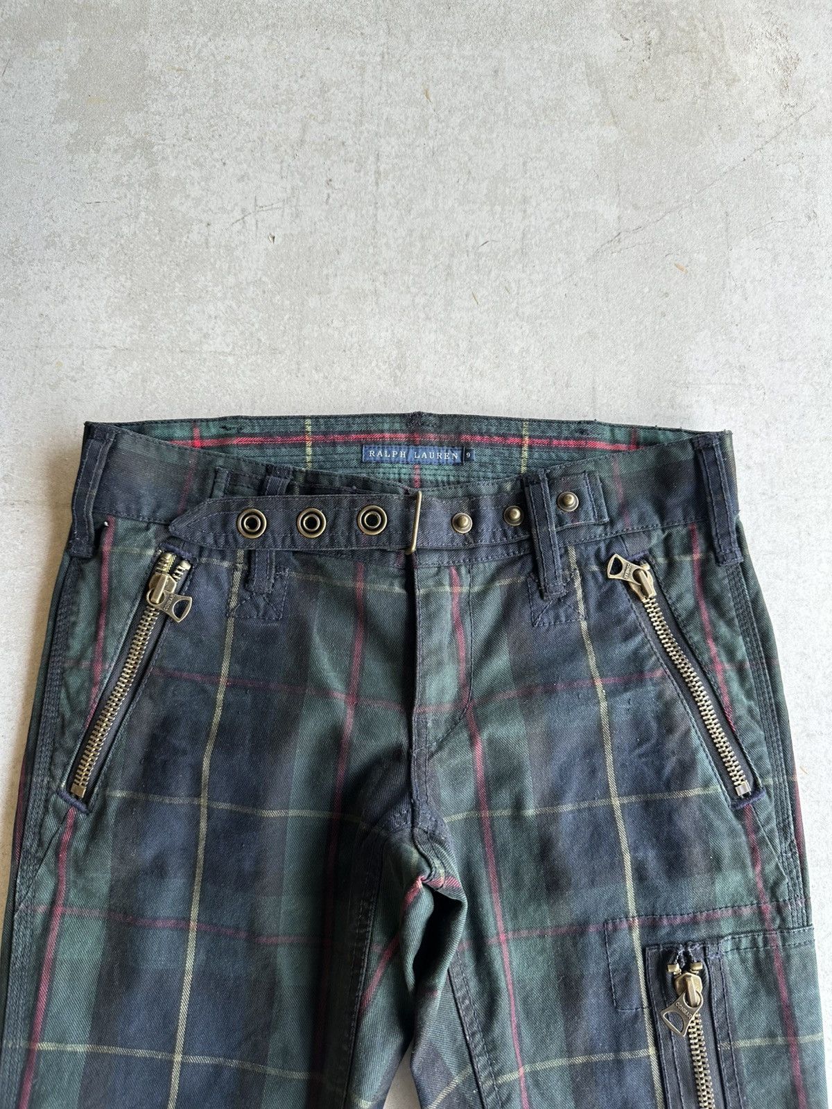 RRL Ralph Lauren RARE🔥🔥 Vintage RALPH LAUREN Check Tartan Bondage Punk Conmar Size US 30 / EU 46 - 6 Thumbnail