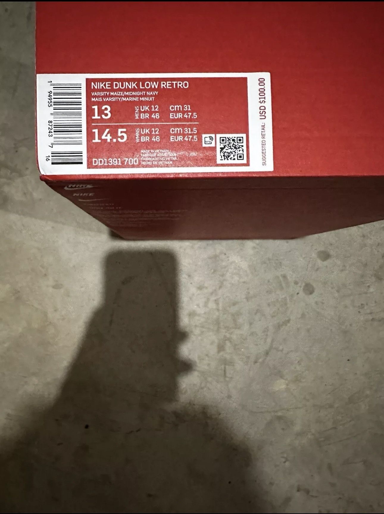 Nike Dunk Low 'Michigan' 2021 Size US 13 / EU 46 - 9 Thumbnail