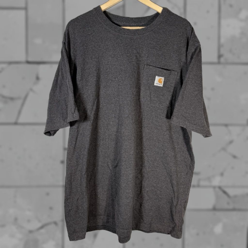 Carhartt VINTAGE Carhartt Gray Original Fit Pocket Tee Mens Size XLT Size US XL / EU 56 / 4 - 1 Thumbnail