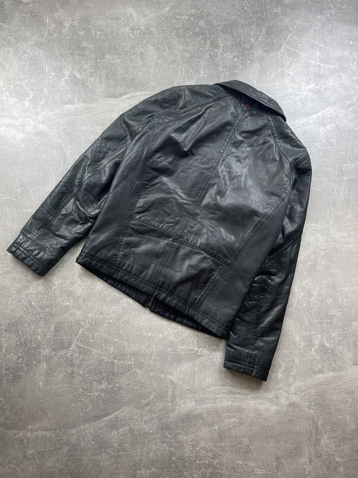 Genuine Leather × Strellson Strellson Leather Zip Biker Goal Nappa Taylor Swiss Jacket Size US S / EU 44-46 / 1 - 8 Thumbnail
