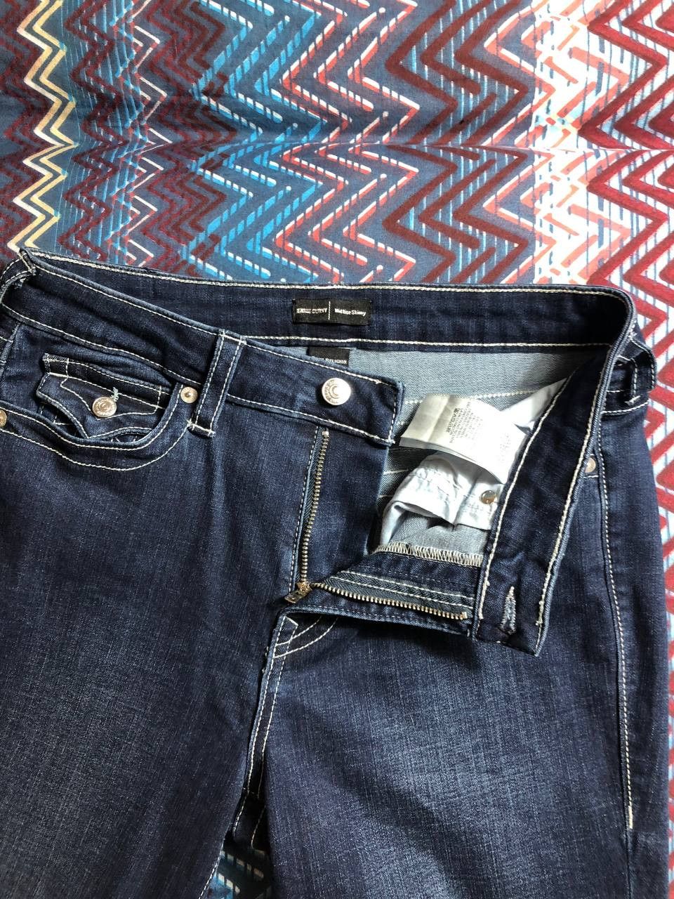 True Religion True Religion Jeans Women's Mid-Rise Jennie Curvy Skinny Size 30" / US 8 / IT 44 - 12 Thumbnail