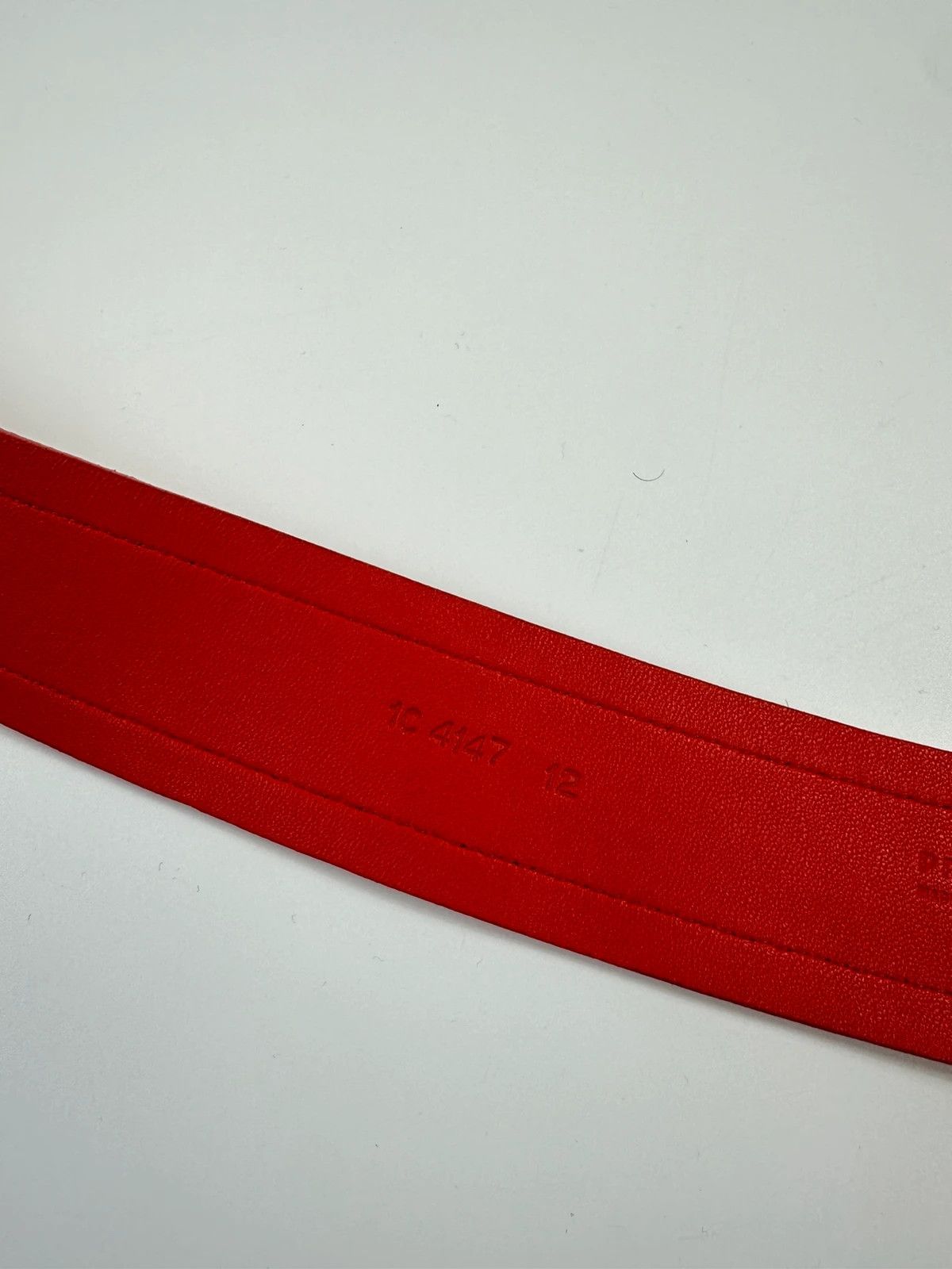 Prada Prada SS2010 Large Red Rose Gold Leather Belt Size ONE SIZE - 9 Thumbnail