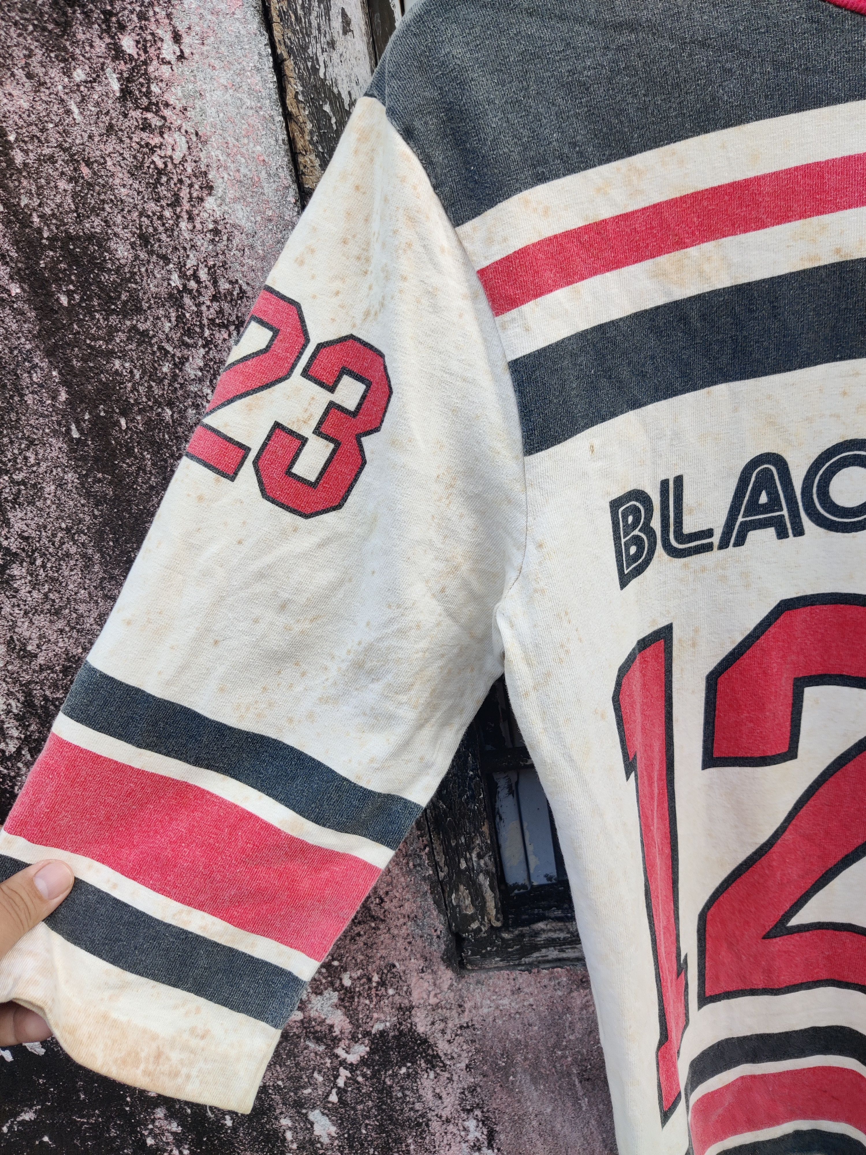 Other Vintage Stain Distressed Blackwolf 123 NFL Stripe Shirt Size US S / EU 44-46 / 1 - 5 Thumbnail