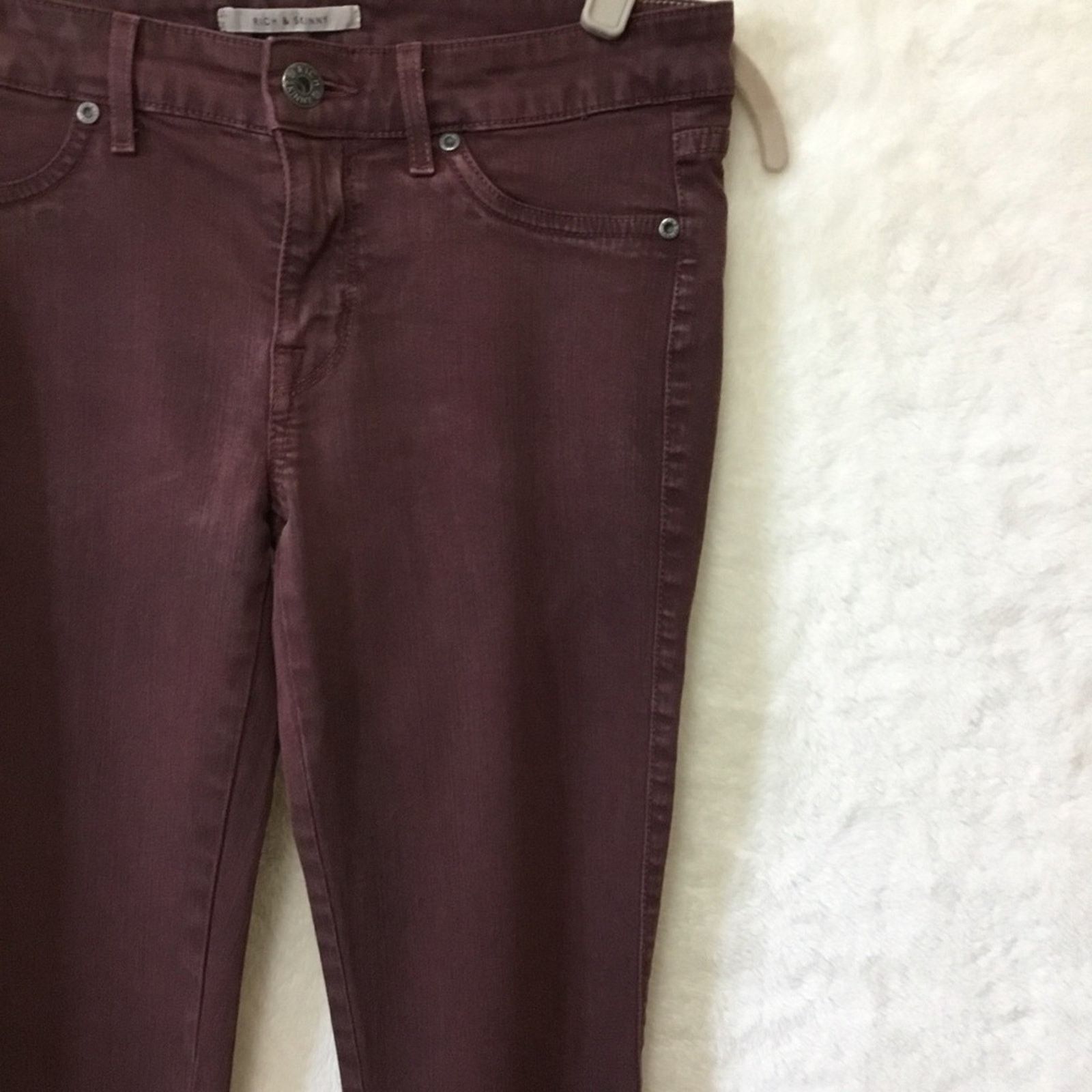 Other Rich & Skinny Wine Skinny Jeans Size 27" / US 4 / IT 40 - 4 Thumbnail
