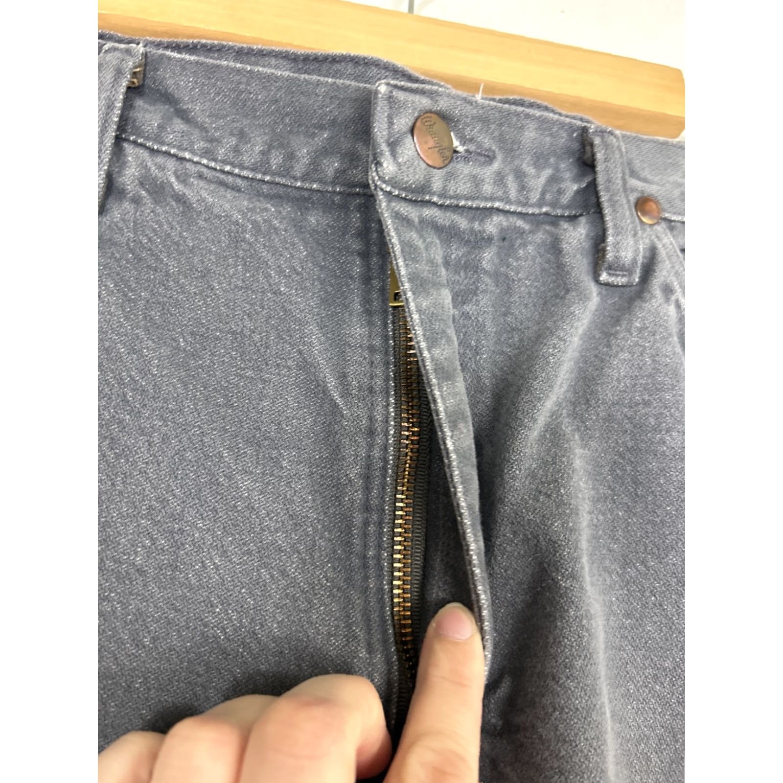 Wrangler VINTAGE Wrangler Jeans Mens 34x34 Gray Cotton USA Straight Size US 34 / EU 50 - 6 Thumbnail