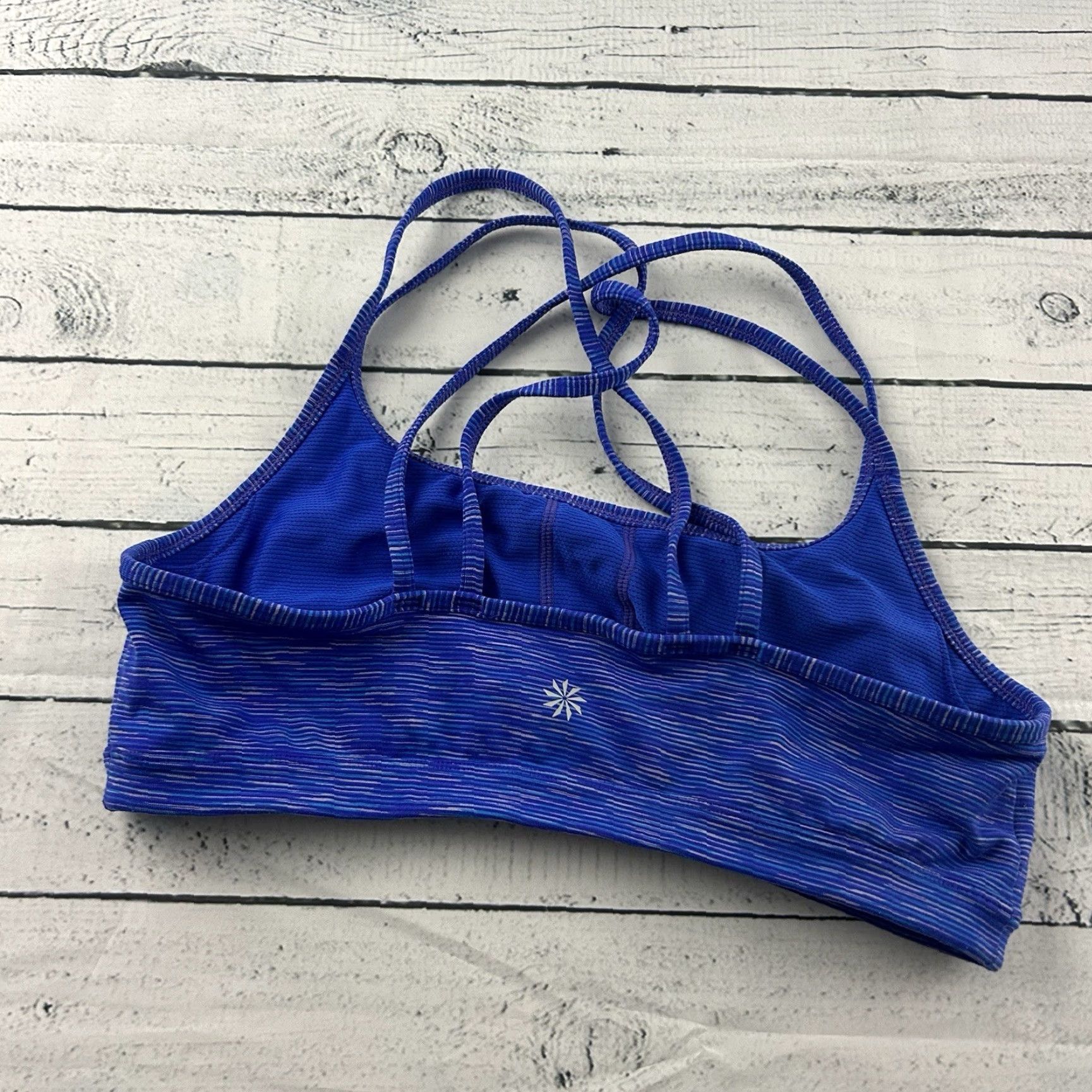 Athleta Athleta Sports Bra Women L Removable Pads Strappy Purple Blue Athletic Activewear Shirt Size ONE SIZE - 3 Thumbnail