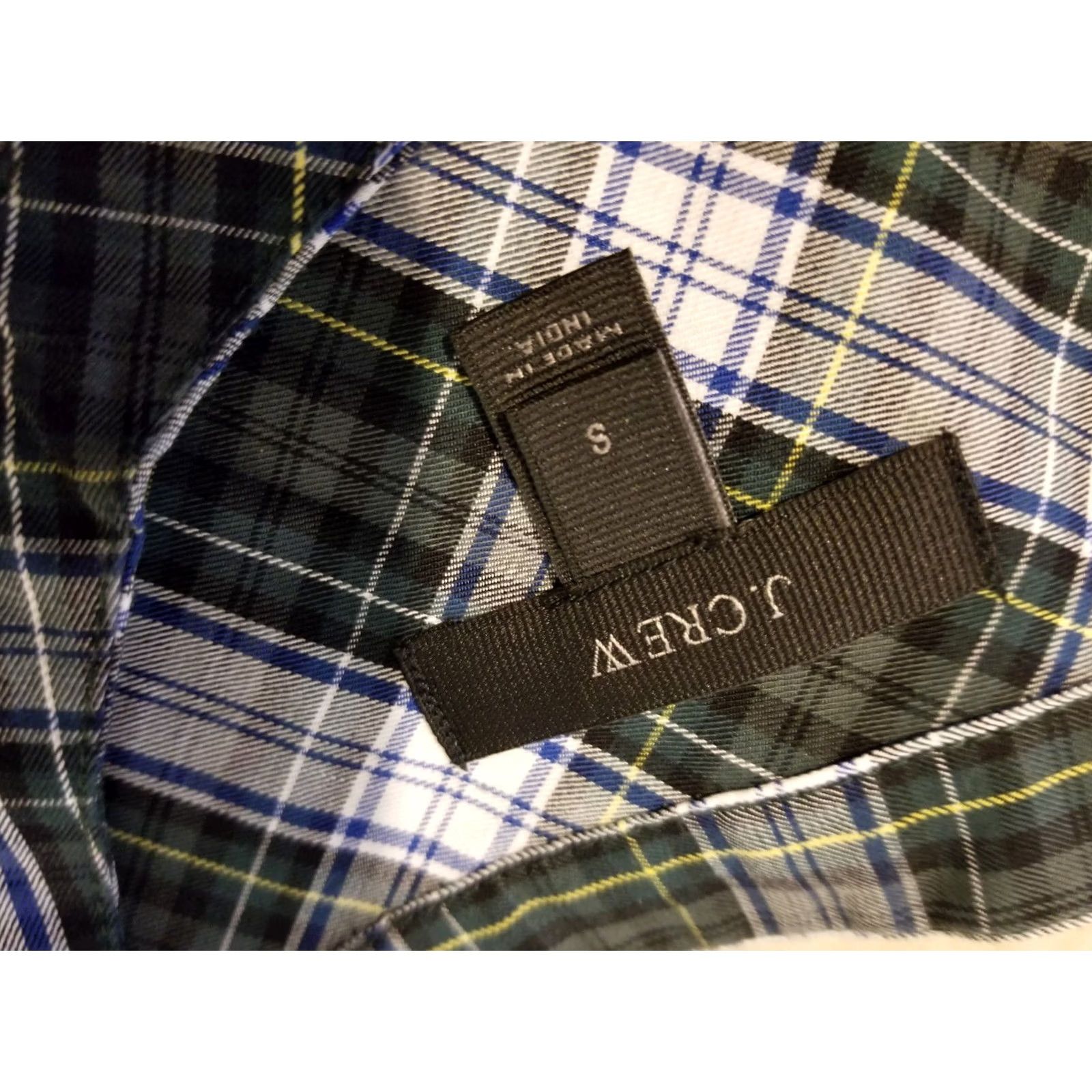 J.Crew Womens J. Crew Dress Shirt Blouse 8 Cotton Green Plaid Tartan Button Shirt Womens Size M / US 6-8 / IT 42-44 - 4 Thumbnail