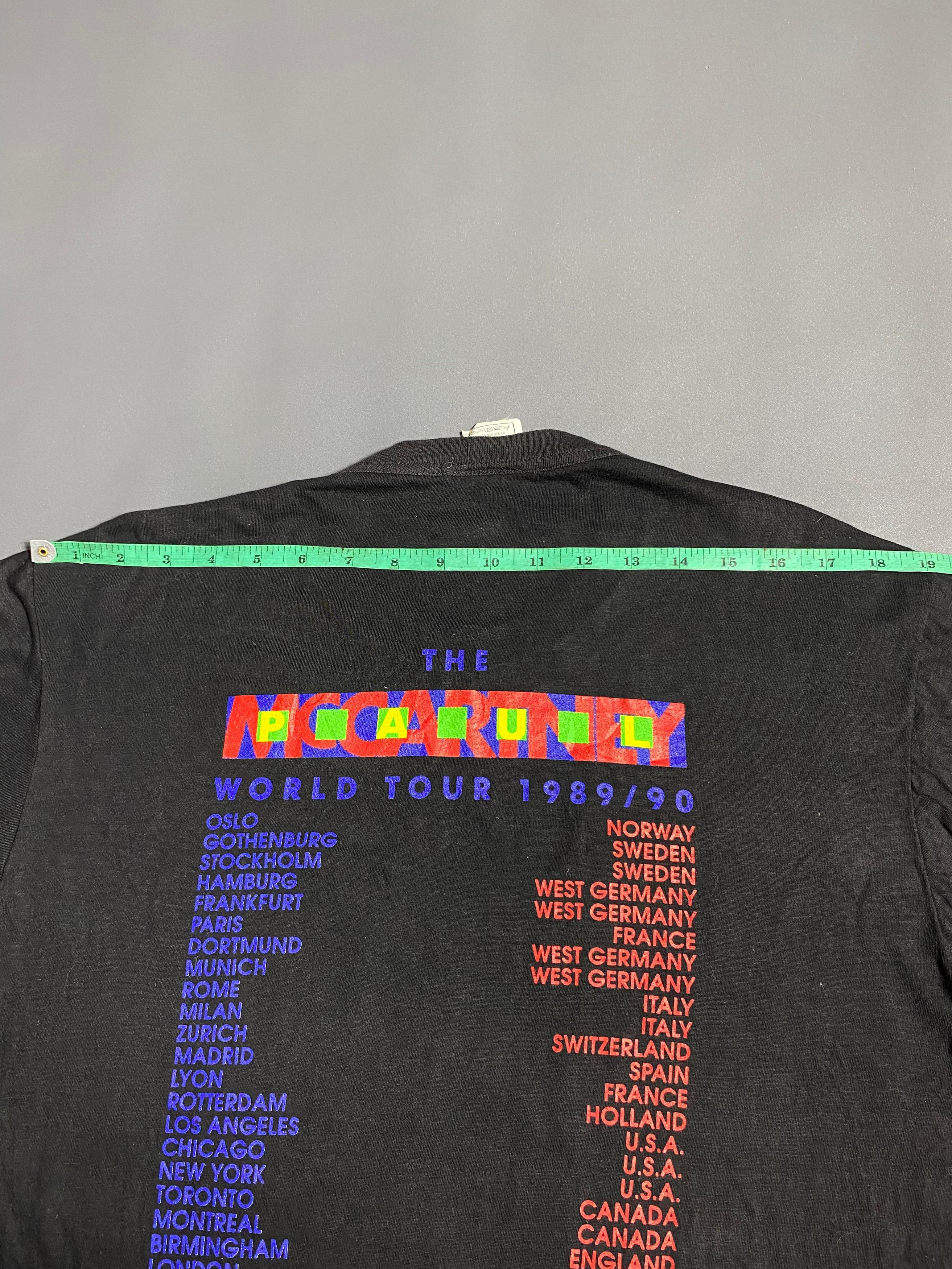 Band Tees Vintage 1989/90 The Paul McCartney World Tour Tshirt Size US L / EU 52-54 / 3 - 9 Thumbnail